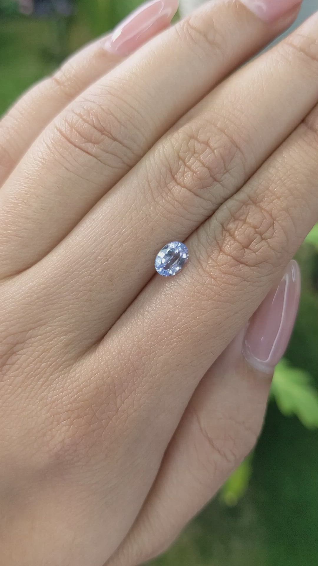 0.80 Ct. Blue Sapphire from Ceylon (Sri Lanka) Size Video