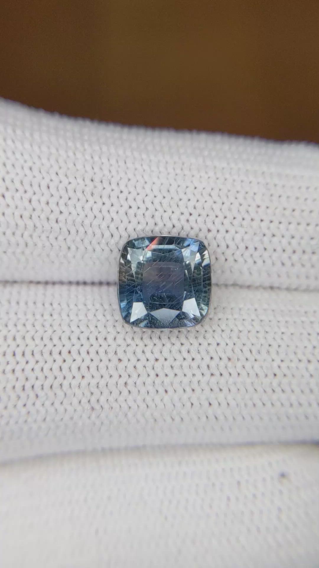 3.45 Ct. Purplish Blue Sapphire from Ceylon (Sri Lanka) Size Video