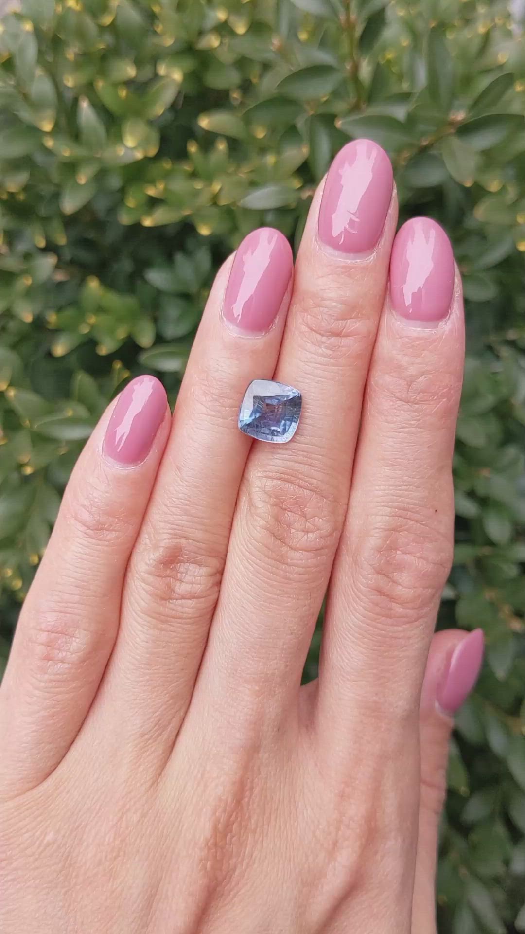 3.45 Ct. Purplish Blue Sapphire from Ceylon (Sri Lanka) Size Video