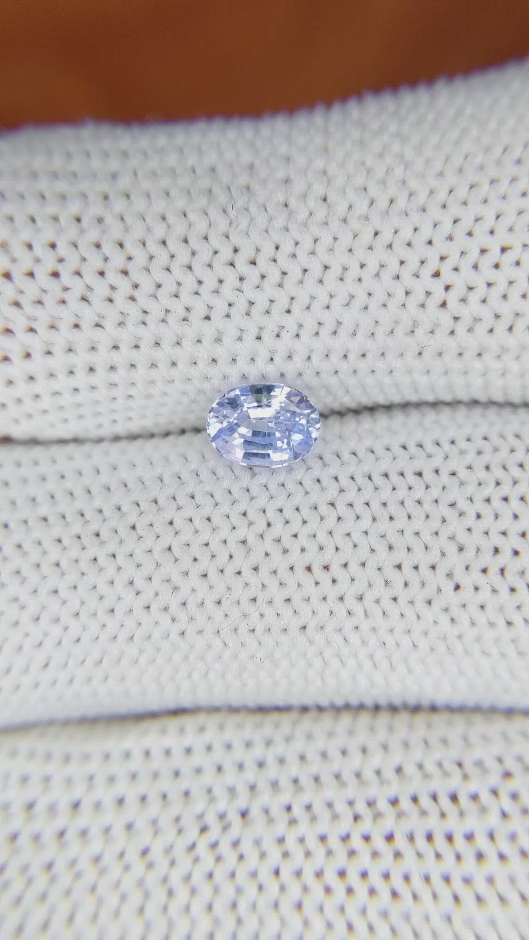 0.78 Ct. Blue Sapphire from Ceylon (Sri Lanka) Size Video