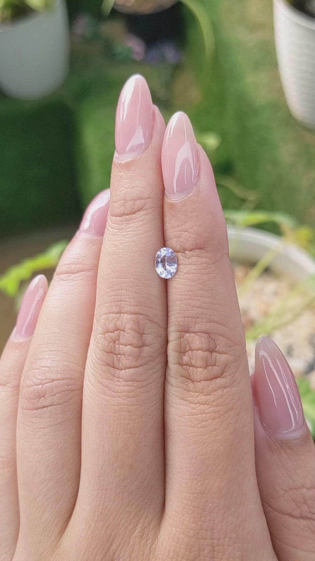 0.78 Ct. Blue Sapphire from Ceylon (Sri Lanka) Size Video