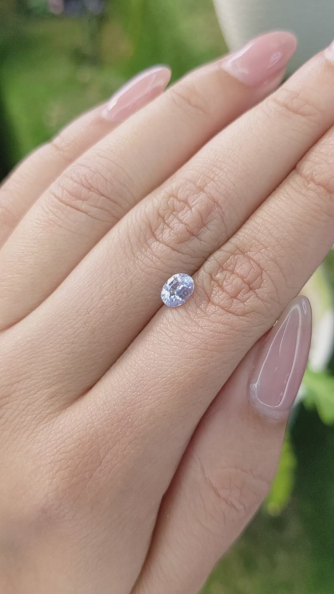 0.78 Ct. Blue Sapphire from Ceylon (Sri Lanka) Size Video