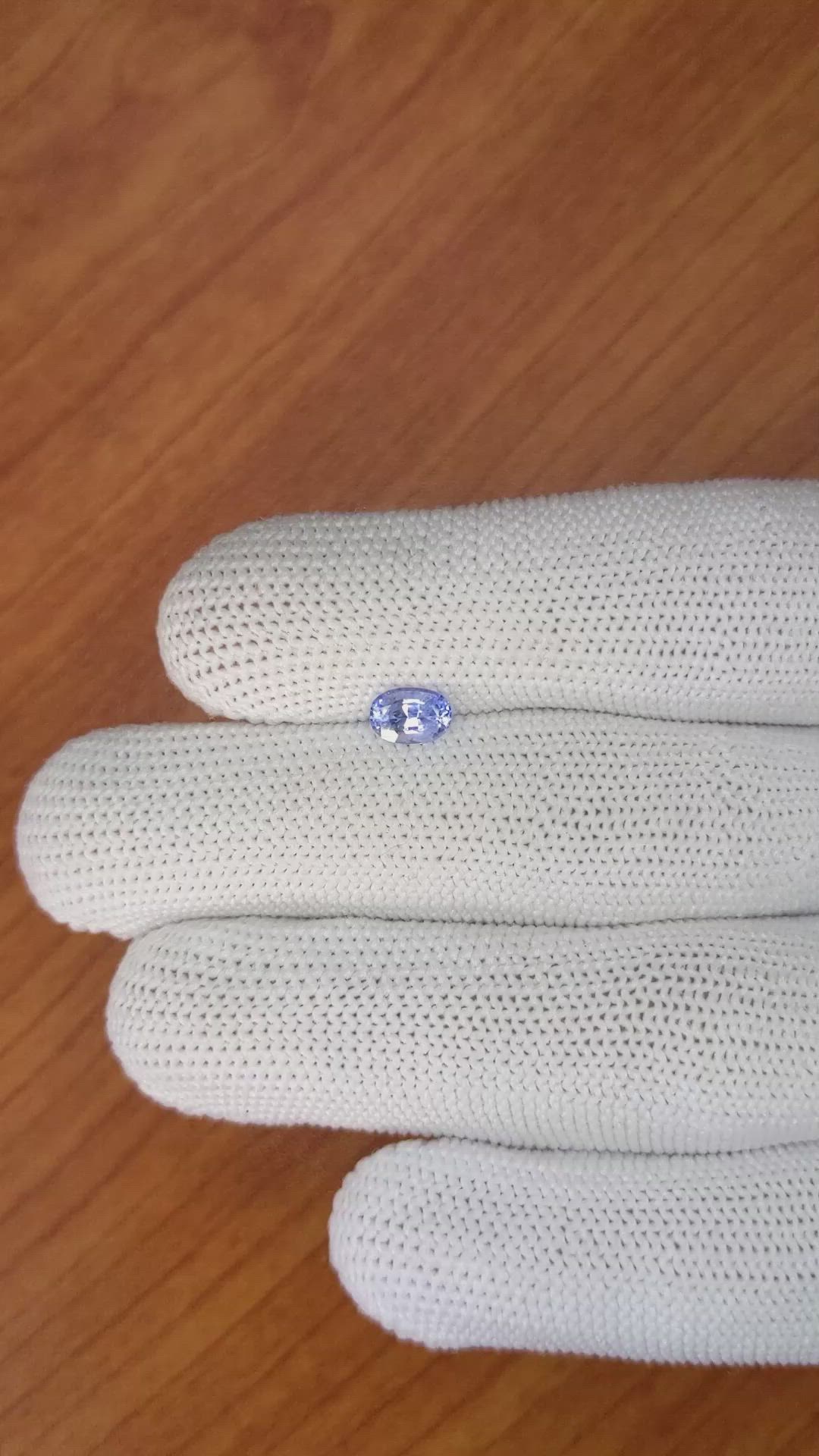 0.83 Ct. Blue Sapphire from Ceylon (Sri Lanka) Size Video