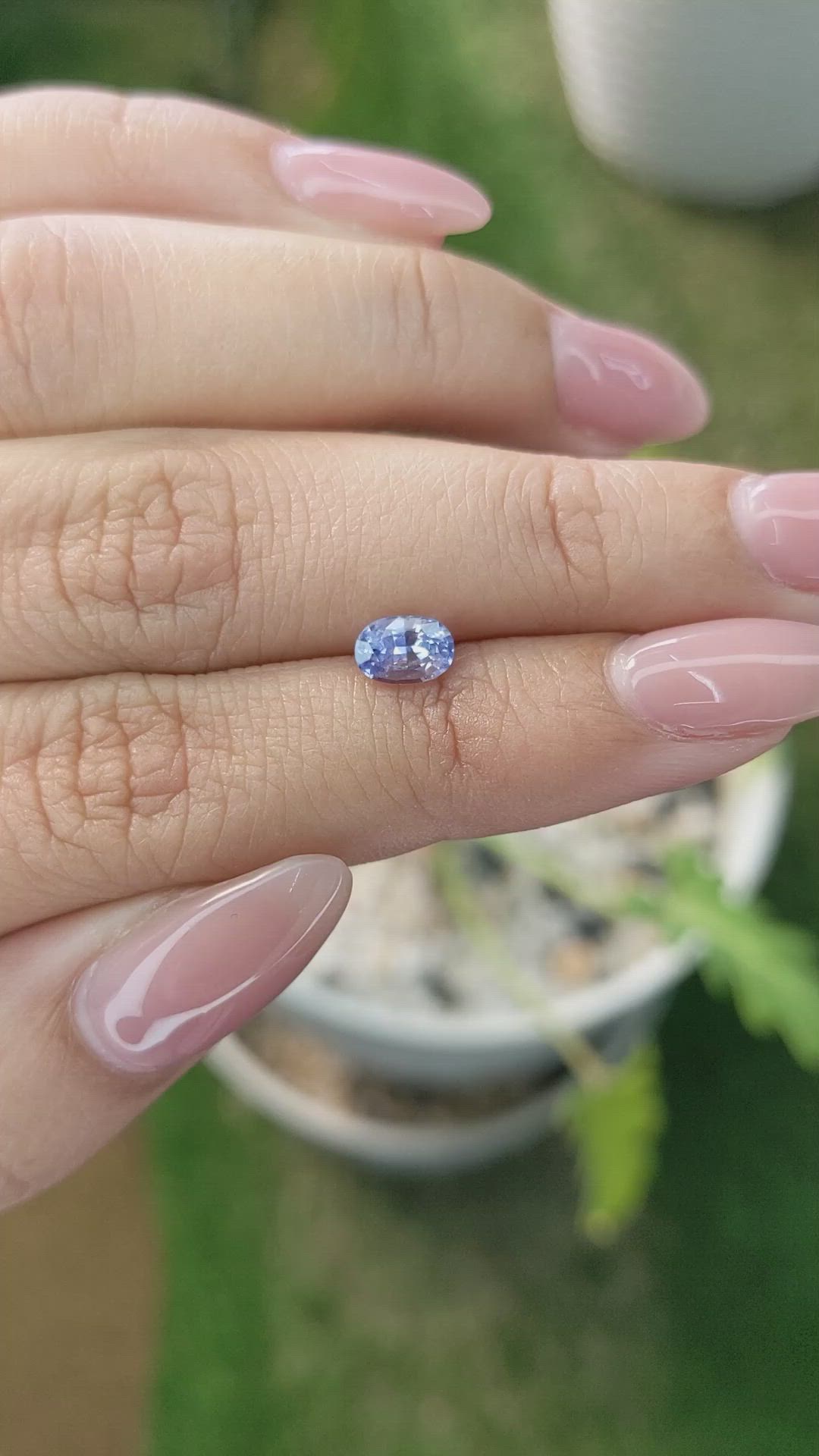 0.83 Ct. Blue Sapphire from Ceylon (Sri Lanka) Size Video