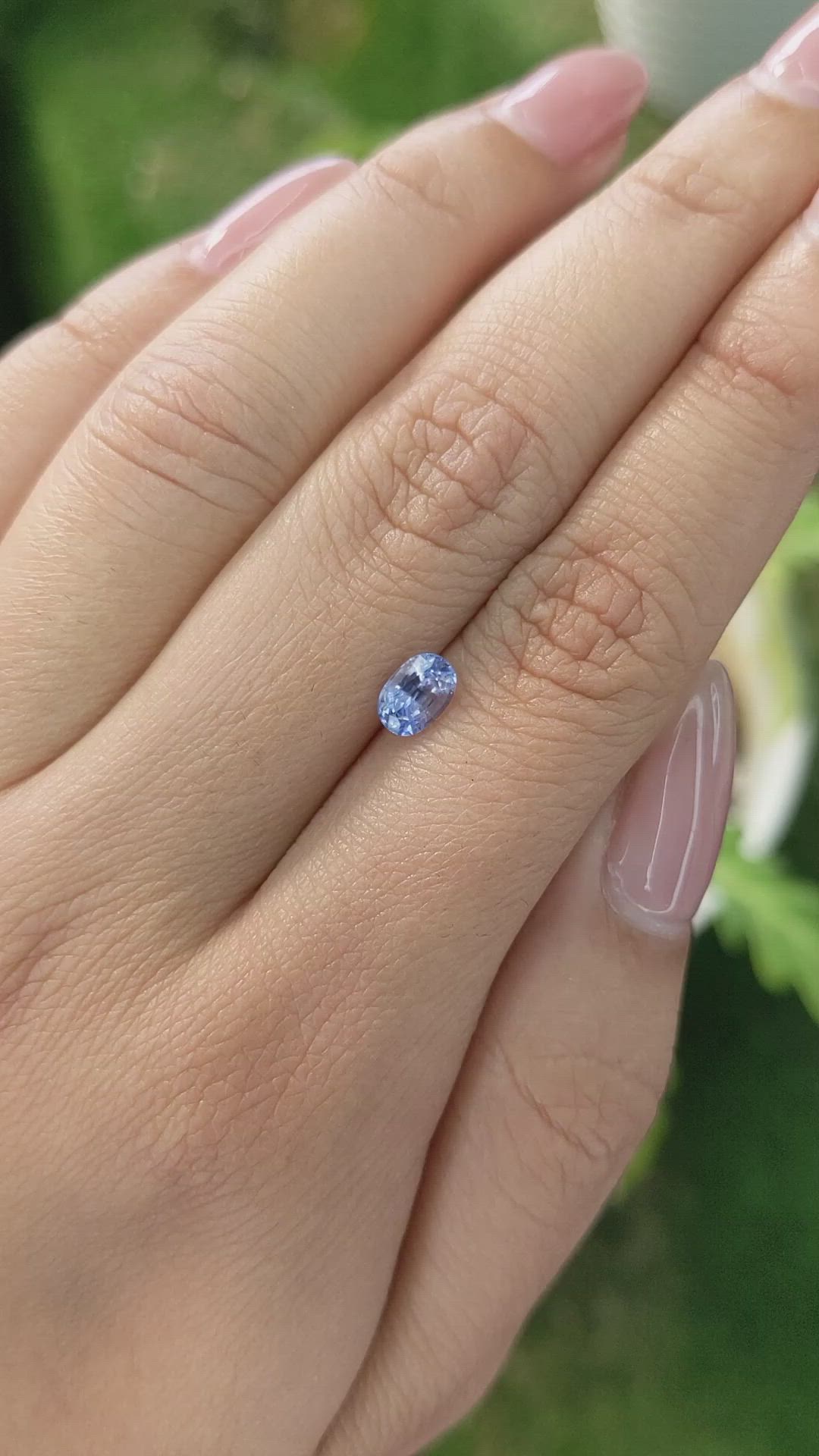 0.83 Ct. Blue Sapphire from Ceylon (Sri Lanka) Size Video