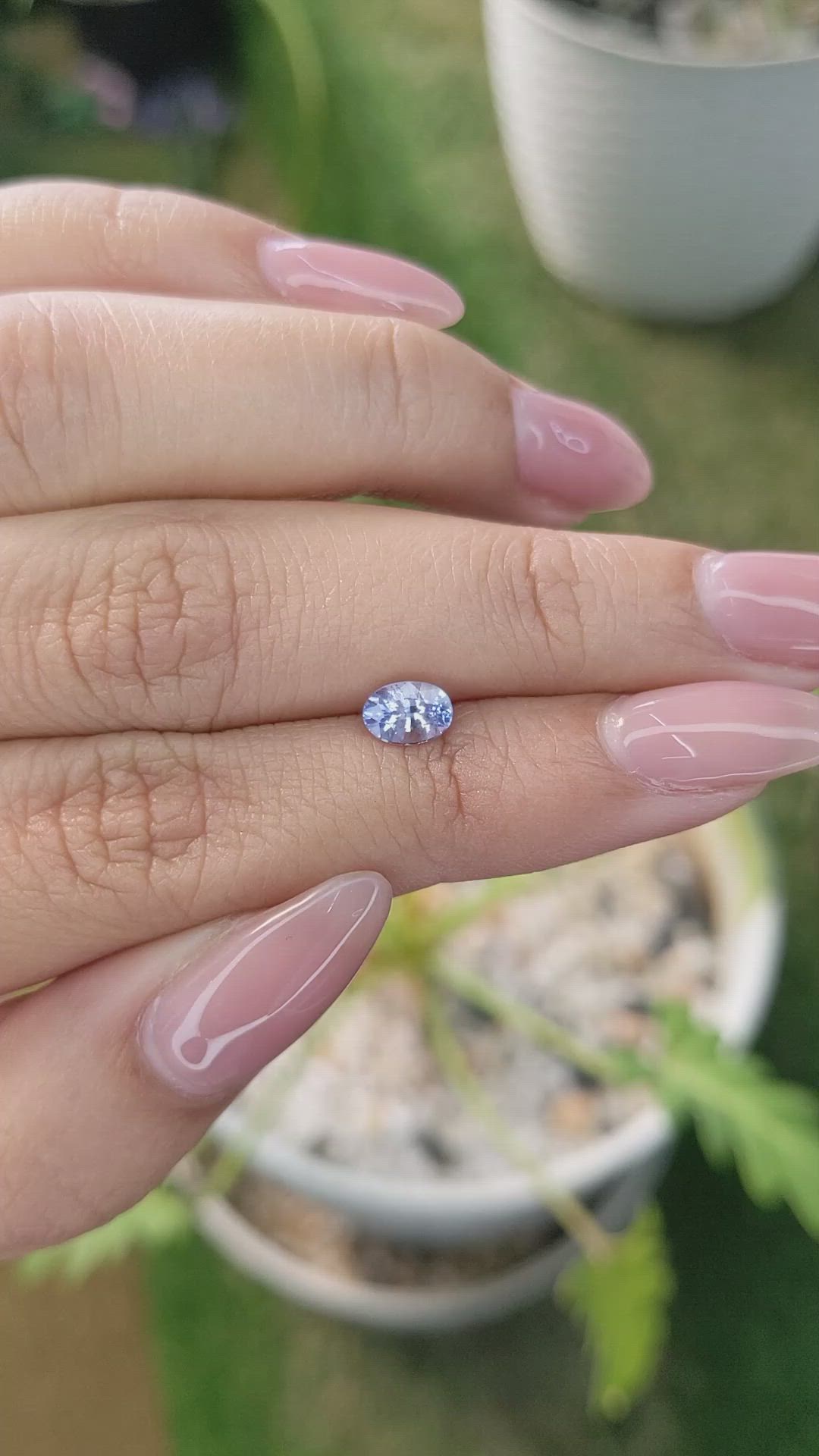 0.84 Ct. Blue Sapphire from Ceylon (Sri Lanka) Size Video