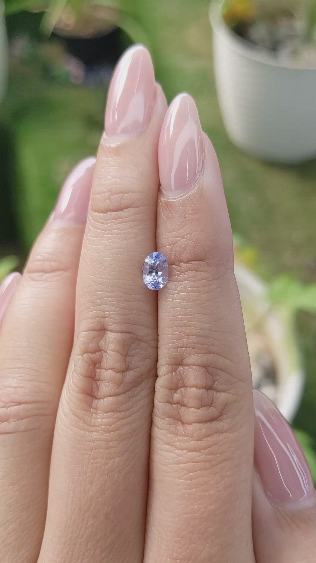 0.84 Ct. Blue Sapphire from Ceylon (Sri Lanka) Size Video