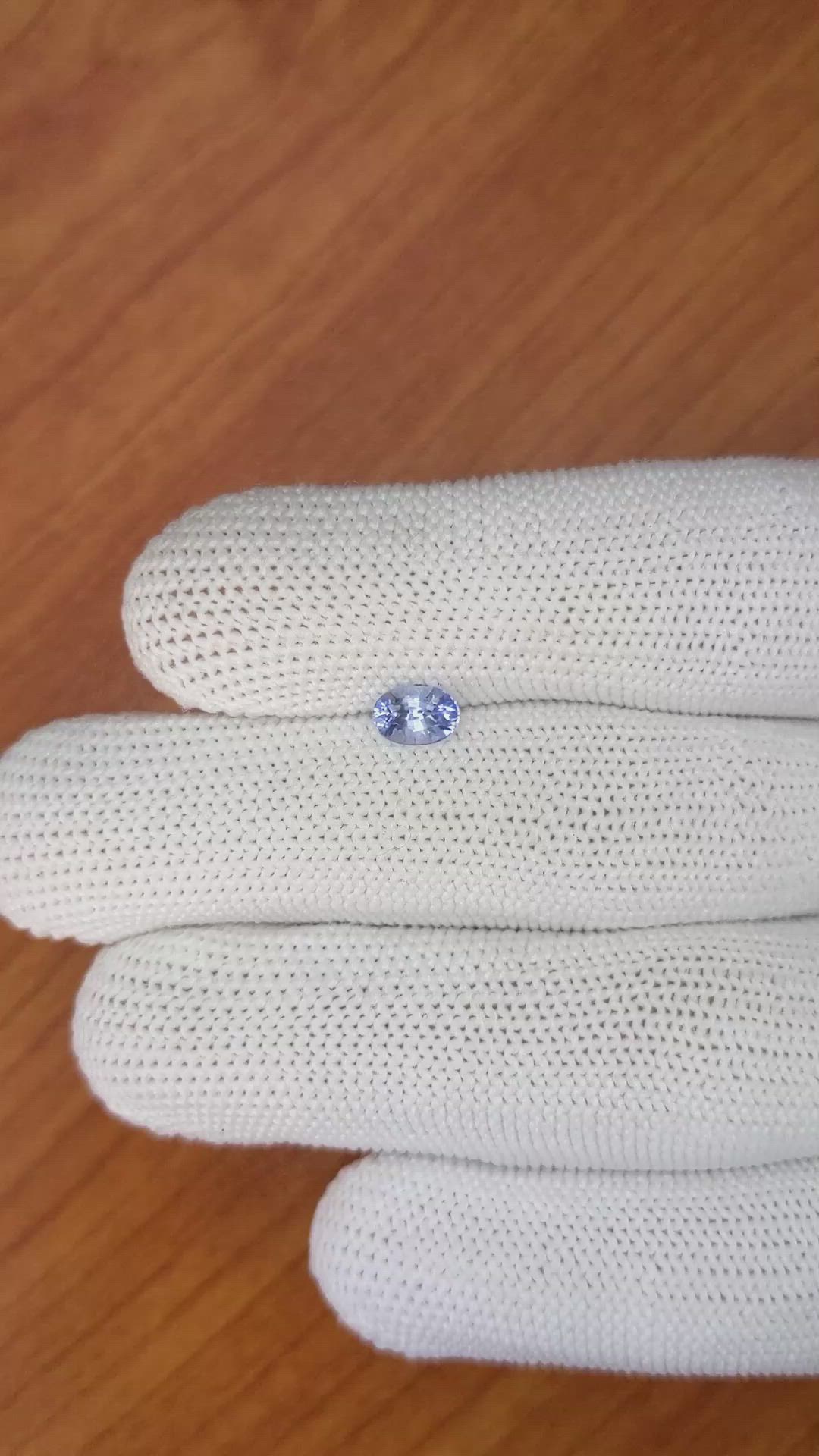 0.84 Ct. Blue Sapphire from Ceylon (Sri Lanka) Size Video