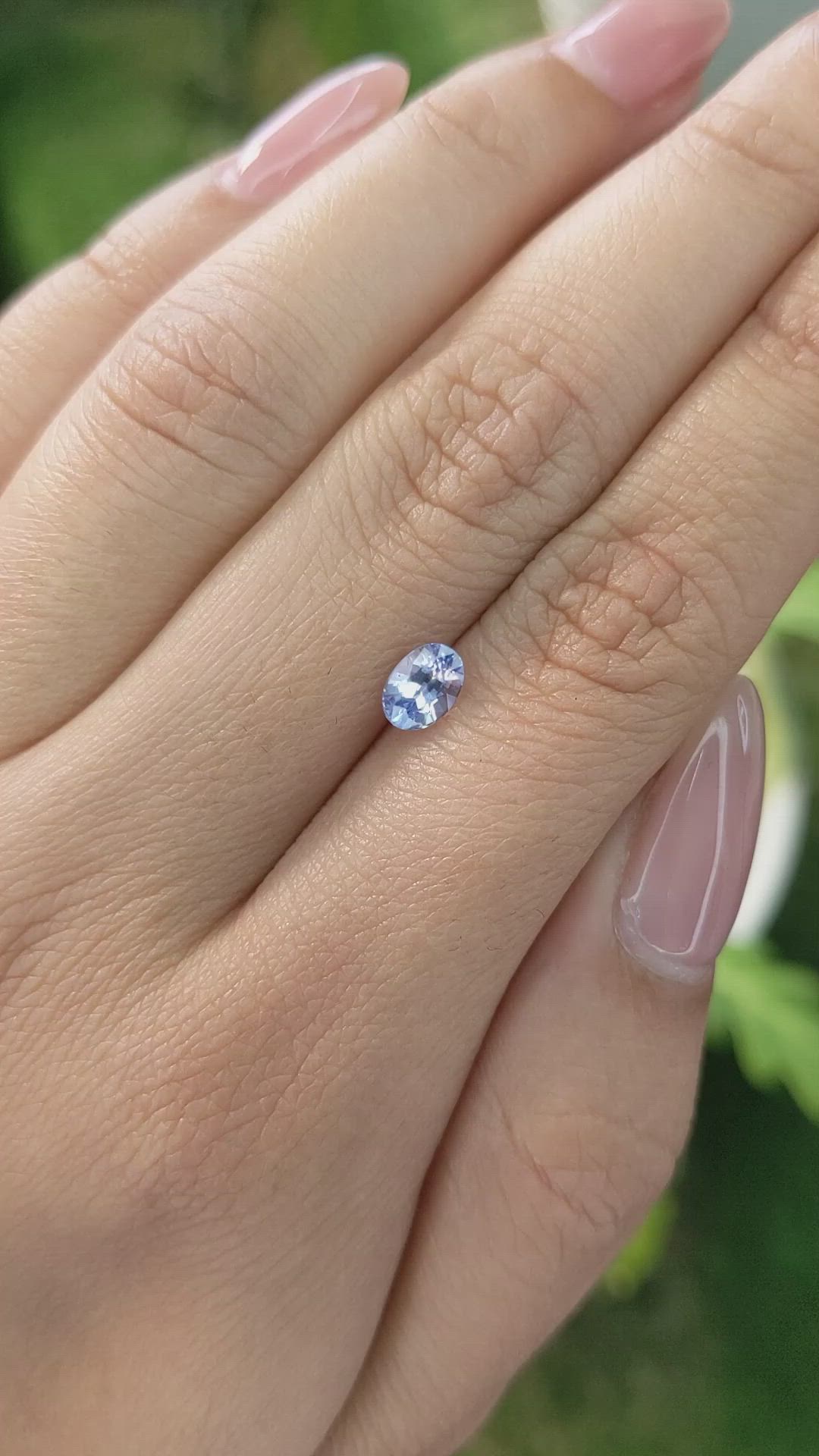 0.84 Ct. Blue Sapphire from Ceylon (Sri Lanka) Size Video