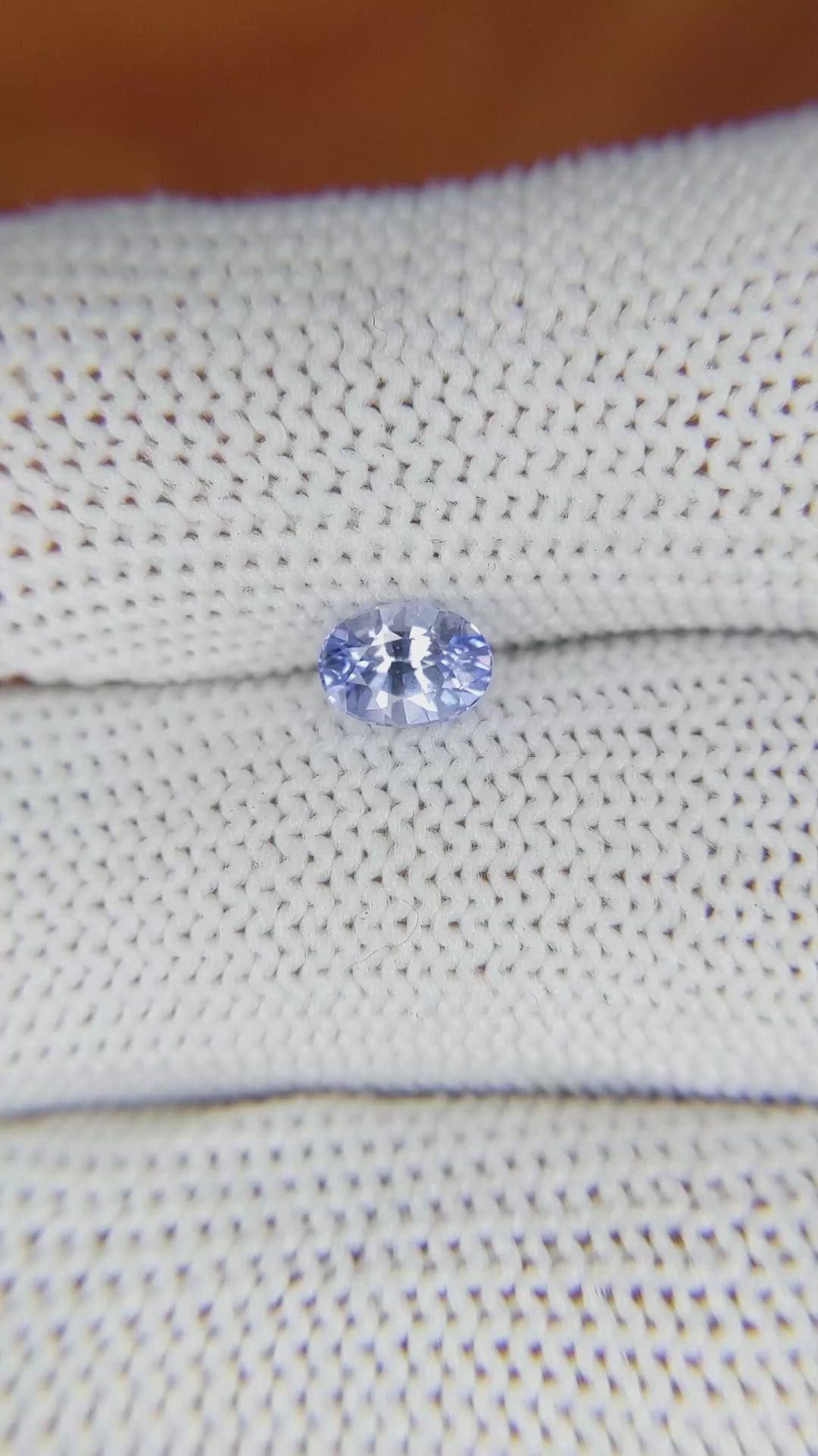 0.84 Ct. Blue Sapphire from Ceylon (Sri Lanka) Size Video