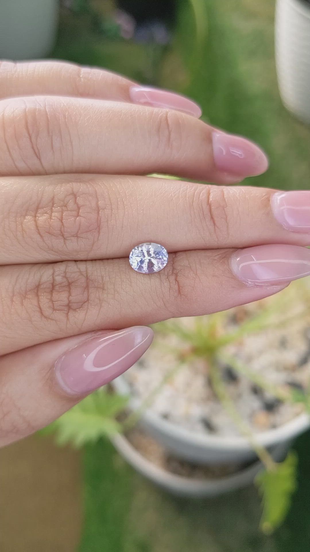 1.28 Ct. Violet Sapphire from Ceylon (Sri Lanka) Size Video