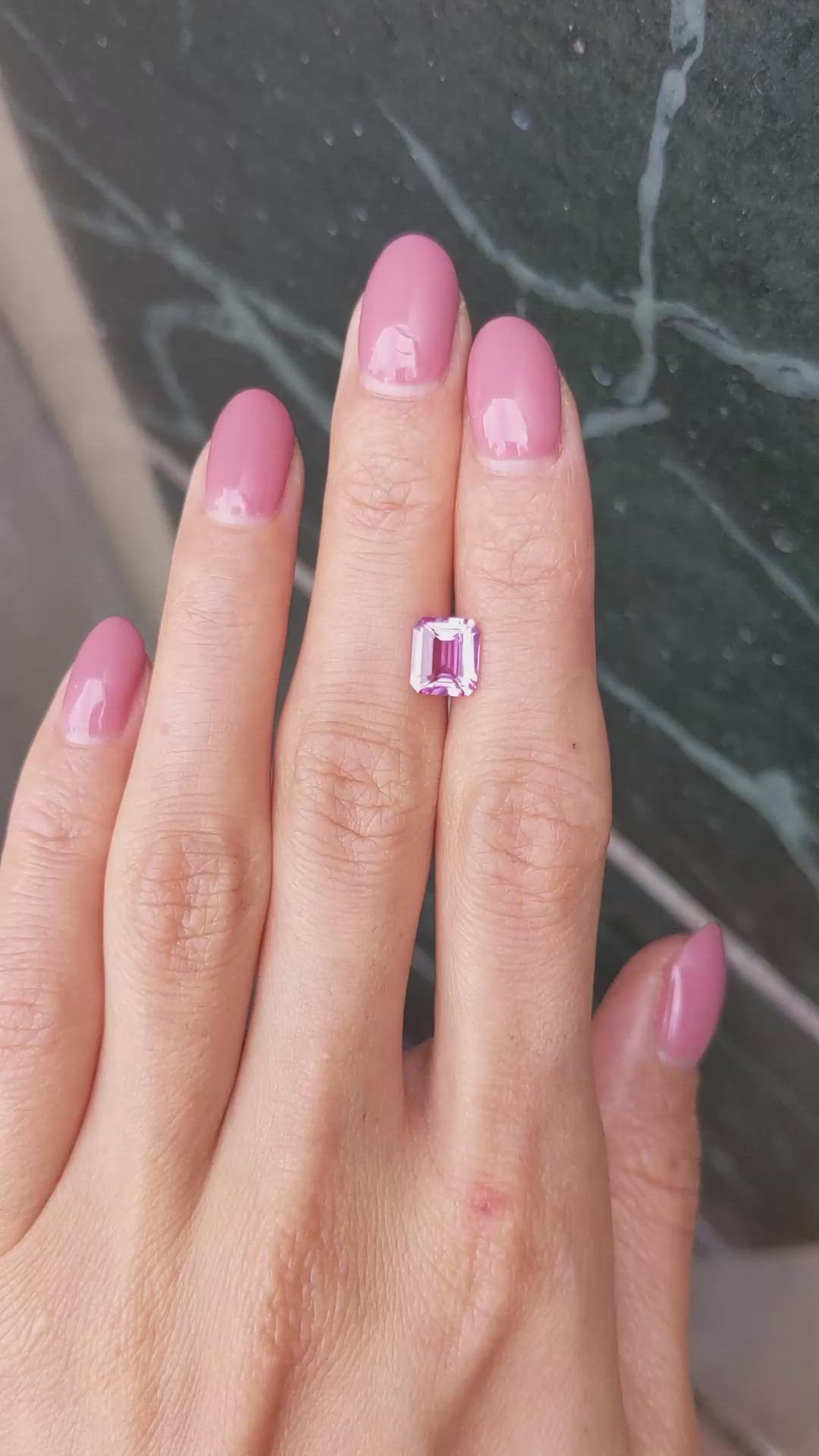 2.02 Ct. Pink Sapphire from Ceylon (Sri Lanka) Size Video