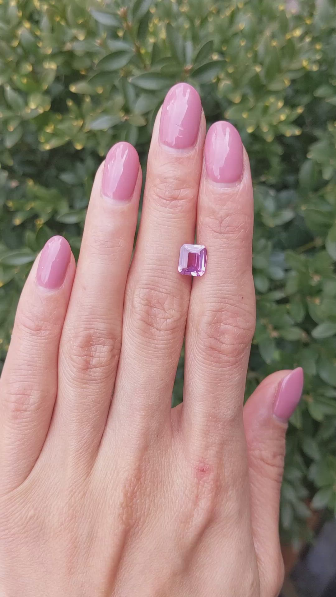 2.02 Ct. Pink Sapphire from Ceylon (Sri Lanka) Size Video