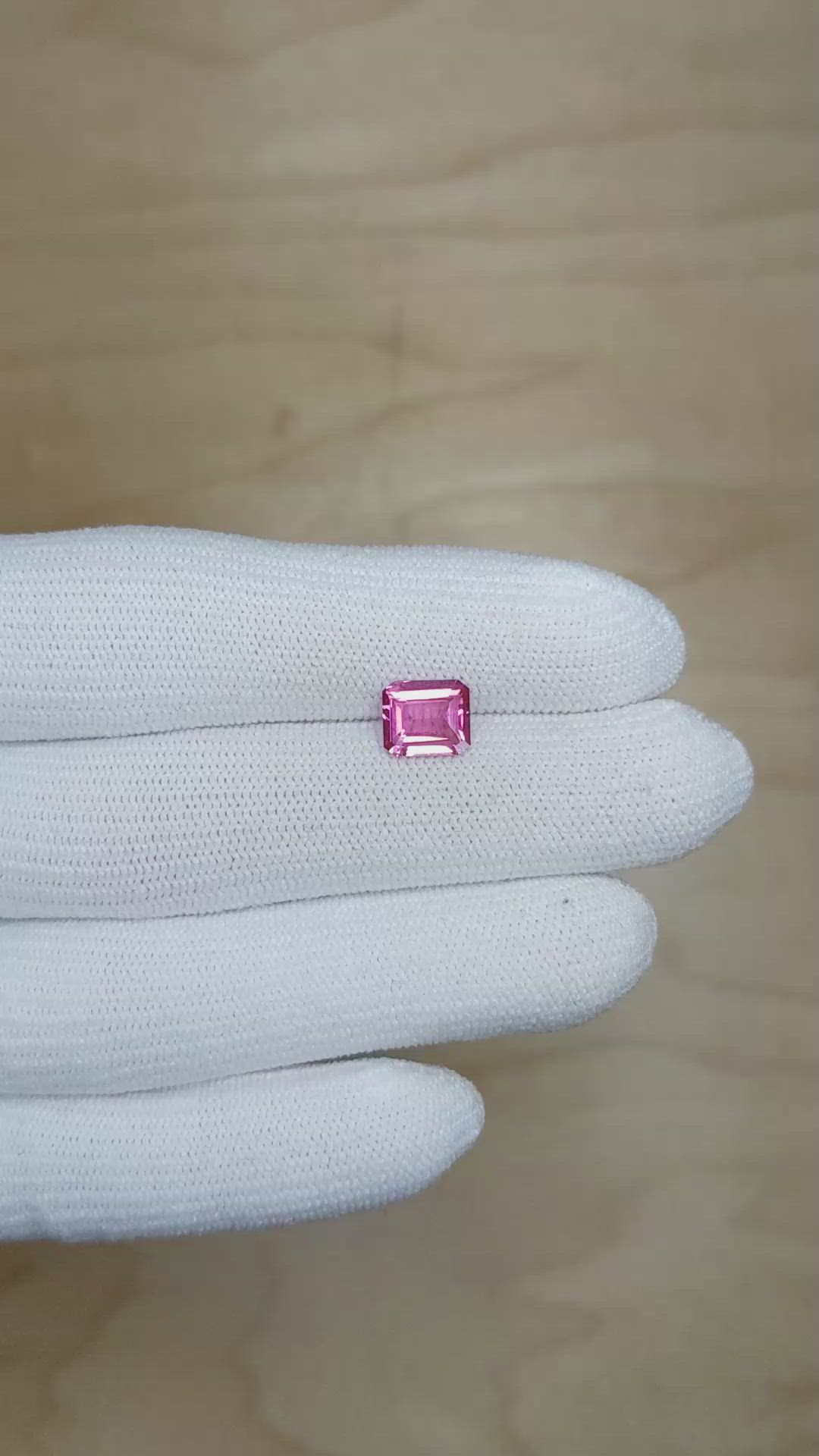 2.02 Ct. Pink Sapphire from Ceylon (Sri Lanka) Size Video