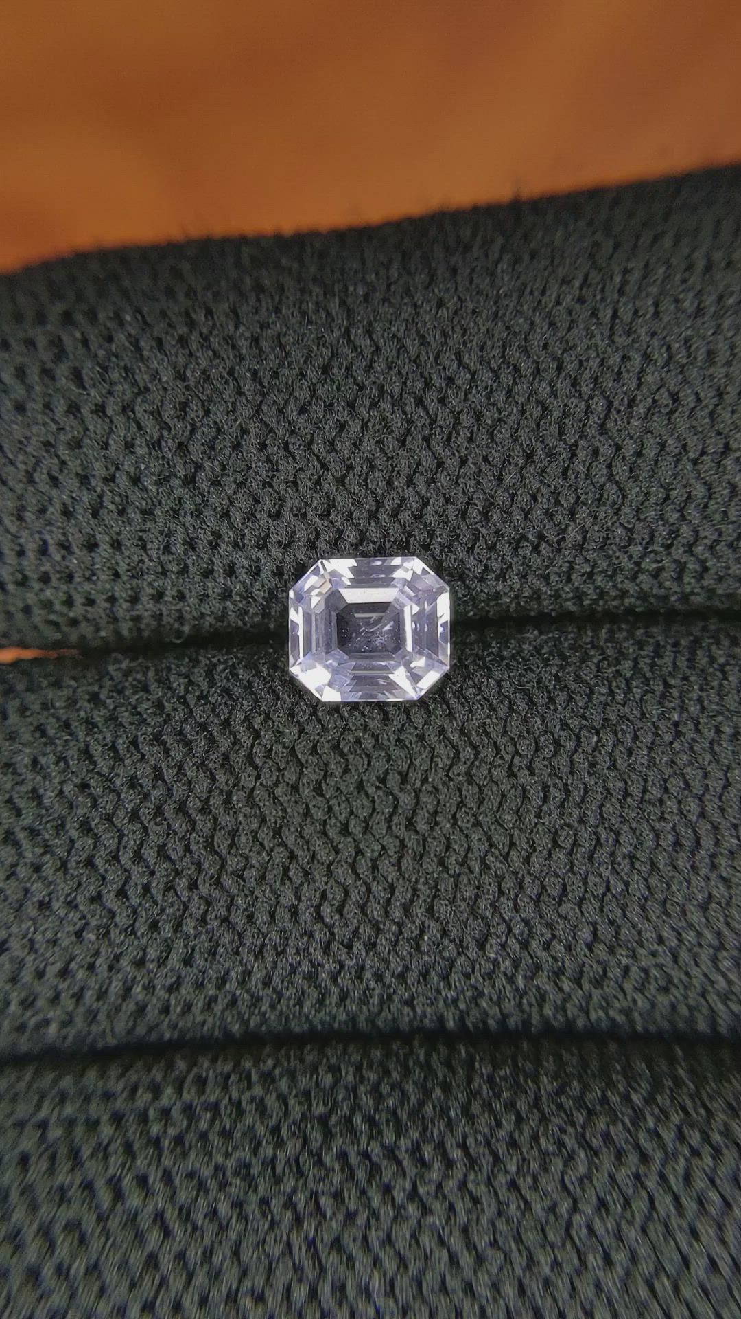 1.19 Ct. White Sapphire from Ceylon (Sri Lanka) Size Video