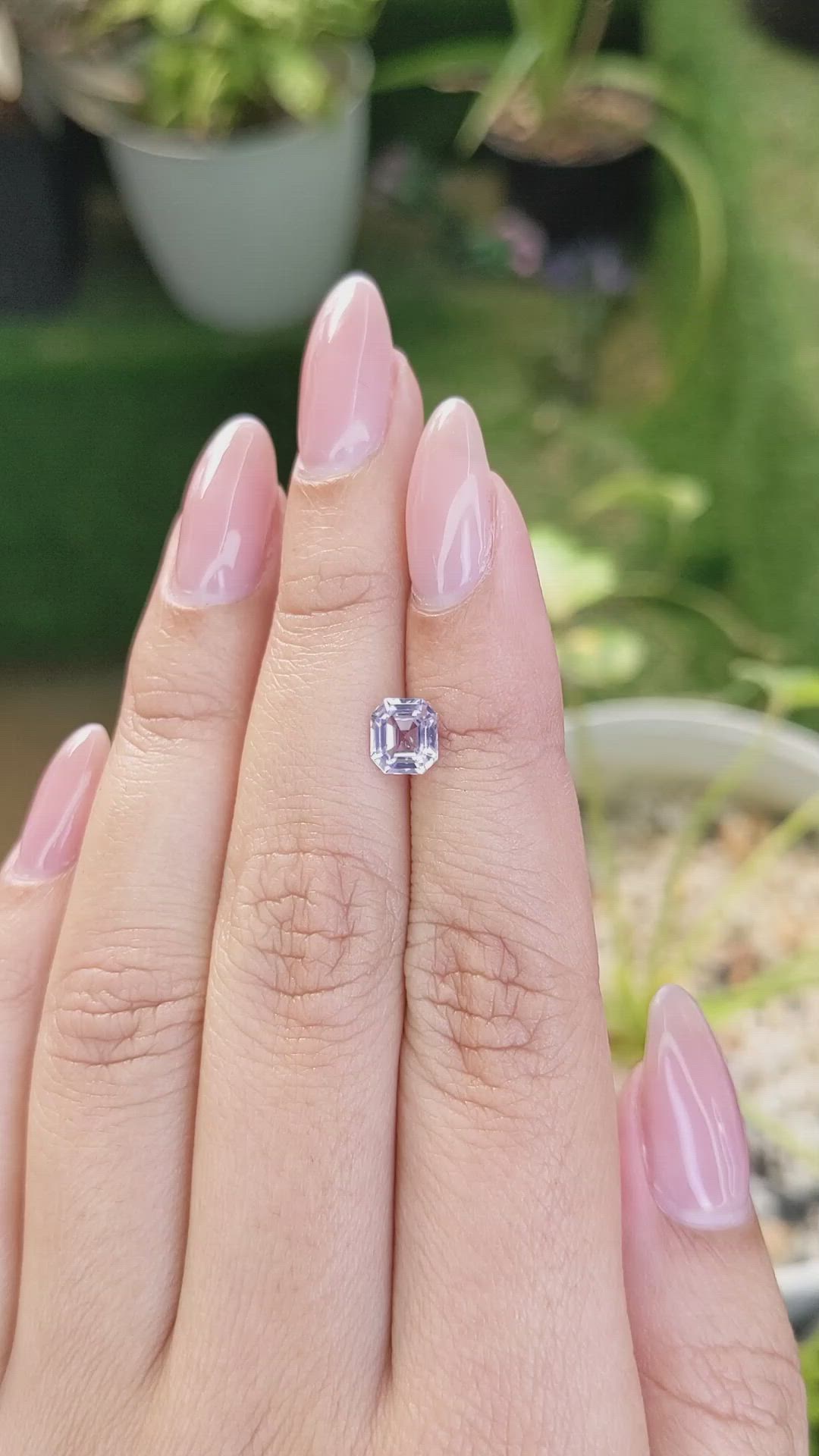 1.19 Ct. White Sapphire from Ceylon (Sri Lanka) Size Video