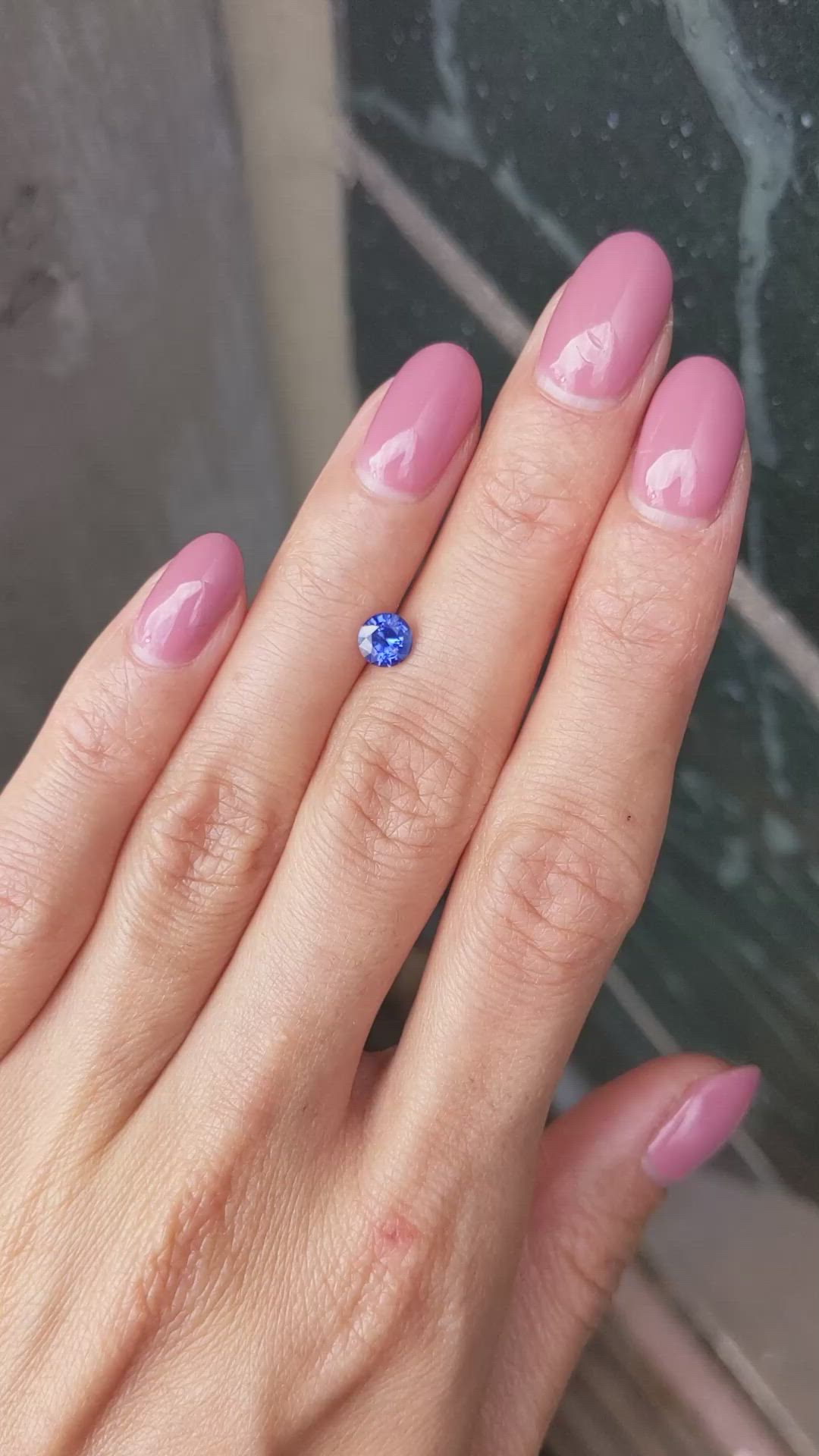 0.67 Ct. Blue Sapphire from Ceylon (Sri Lanka) Size Video