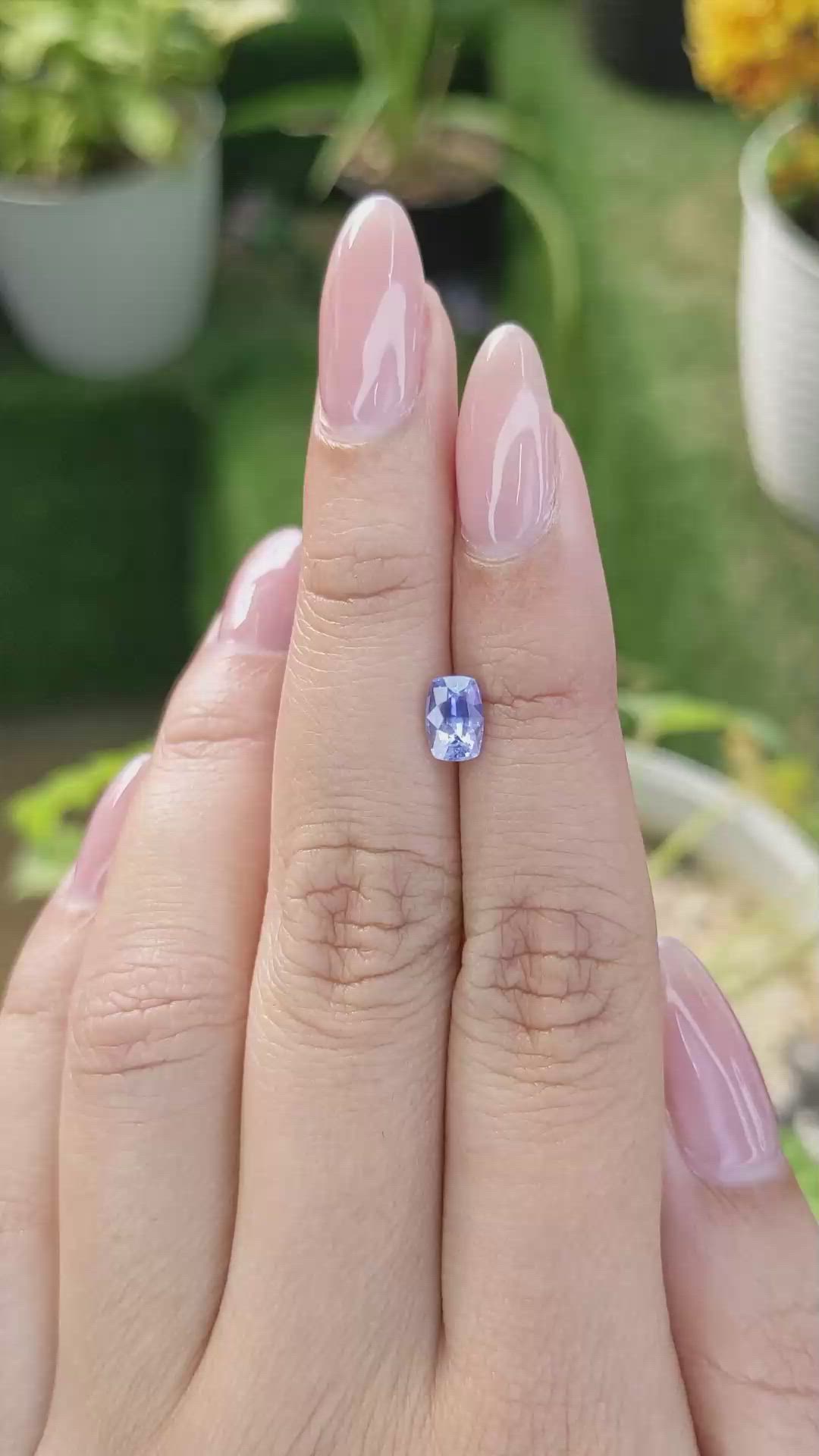 1.03 Ct. Blue Sapphire from Ceylon (Sri Lanka) Size Video