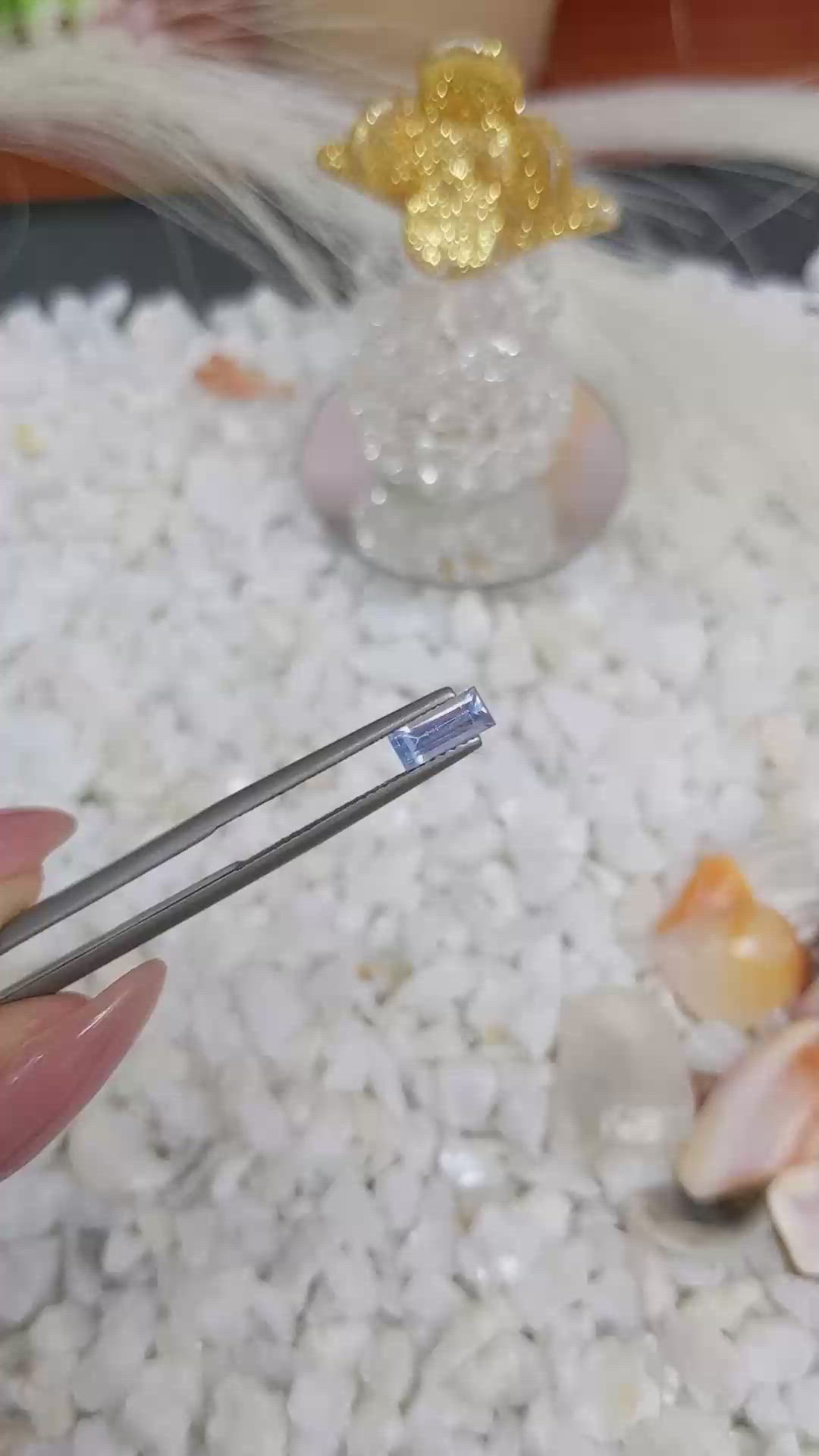 0.82 Ct. Blue Sapphire from Ceylon (Sri Lanka) Size Video