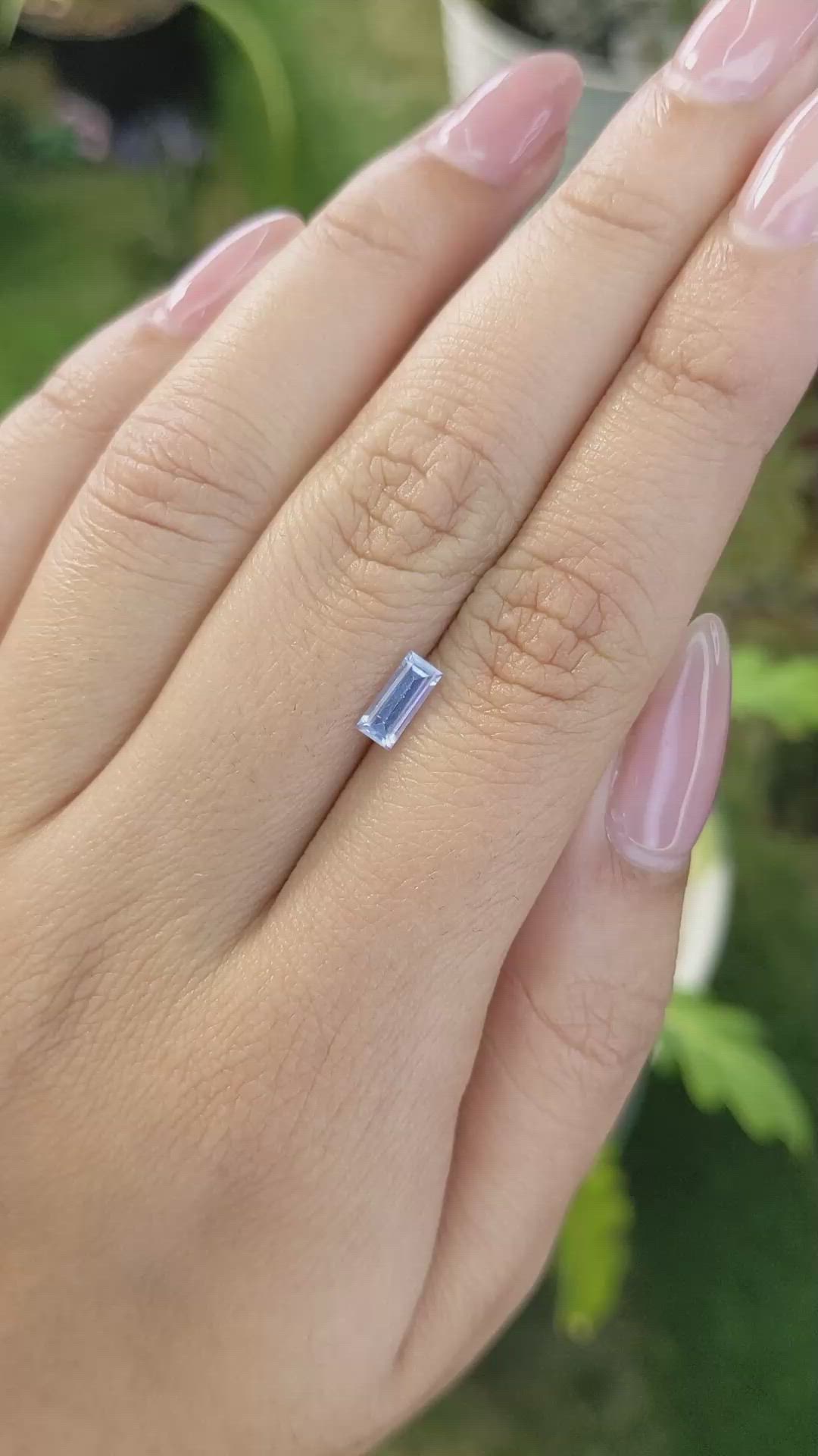 0.82 Ct. Blue Sapphire from Ceylon (Sri Lanka) Size Video