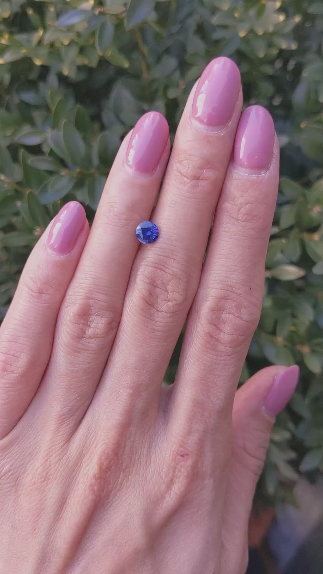 0.79 Ct. Blue Sapphire from Ceylon (Sri Lanka) Size Video