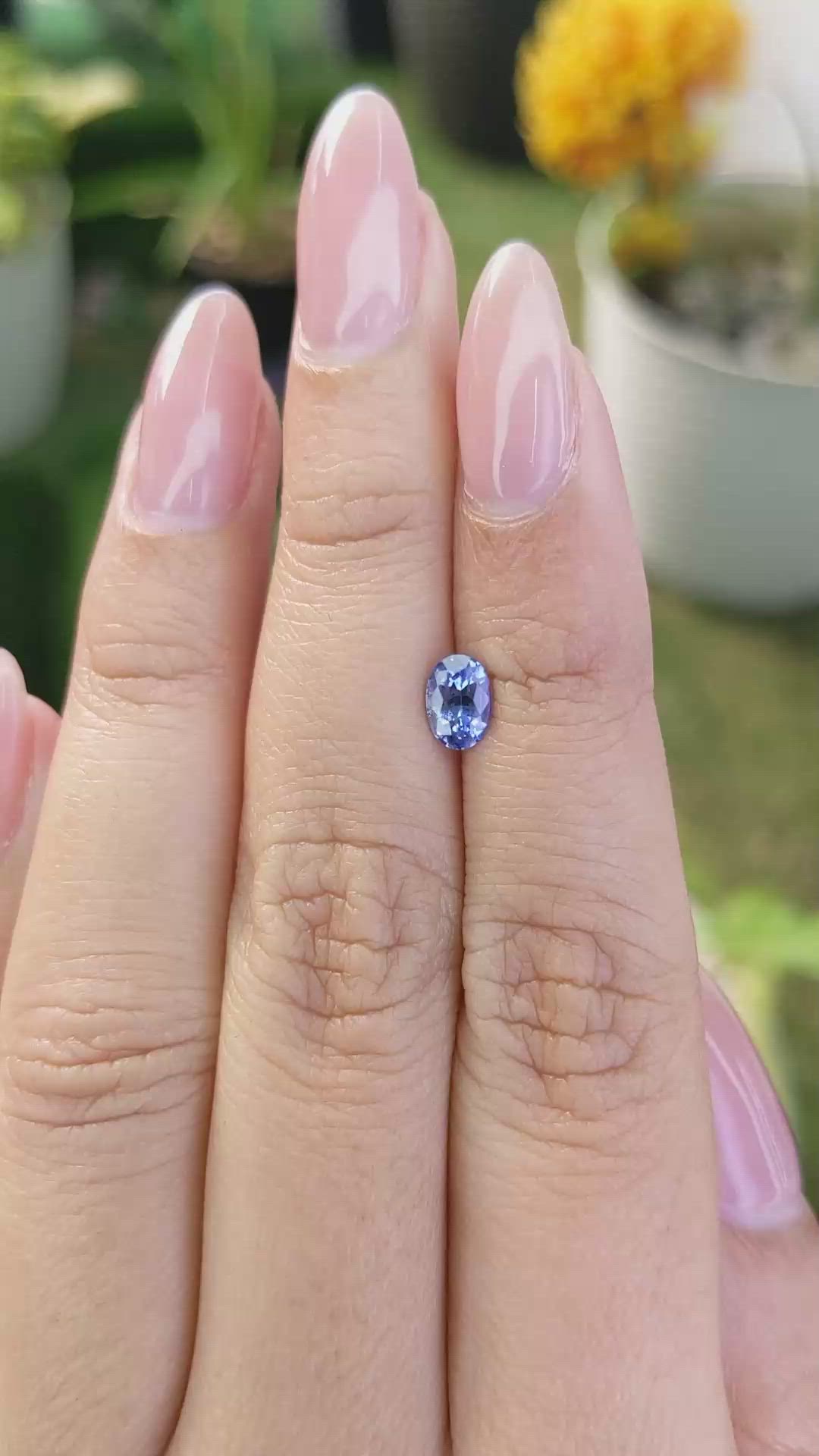 0.81 Ct. Blue Sapphire from Ceylon (Sri Lanka) Size Video