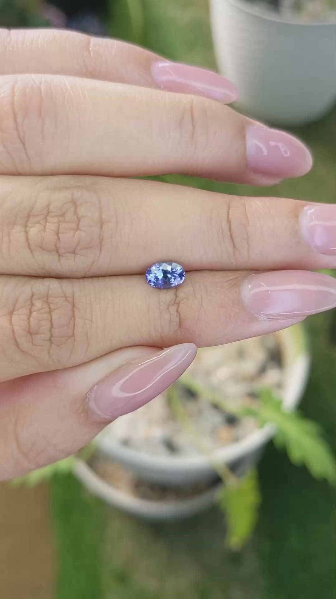 0.81 Ct. Blue Sapphire from Ceylon (Sri Lanka) Size Video