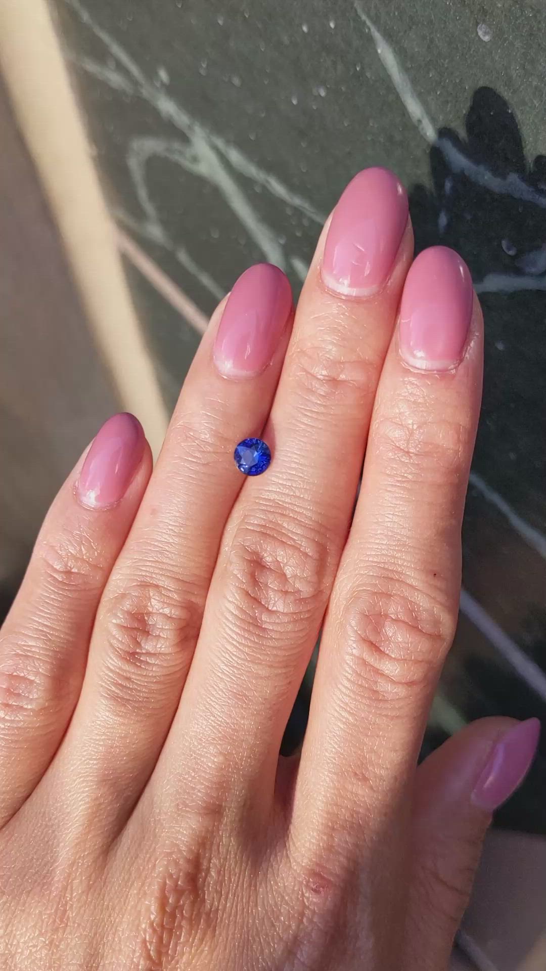 0.72 Ct. Blue Sapphire from Ceylon (Sri Lanka) Size Video