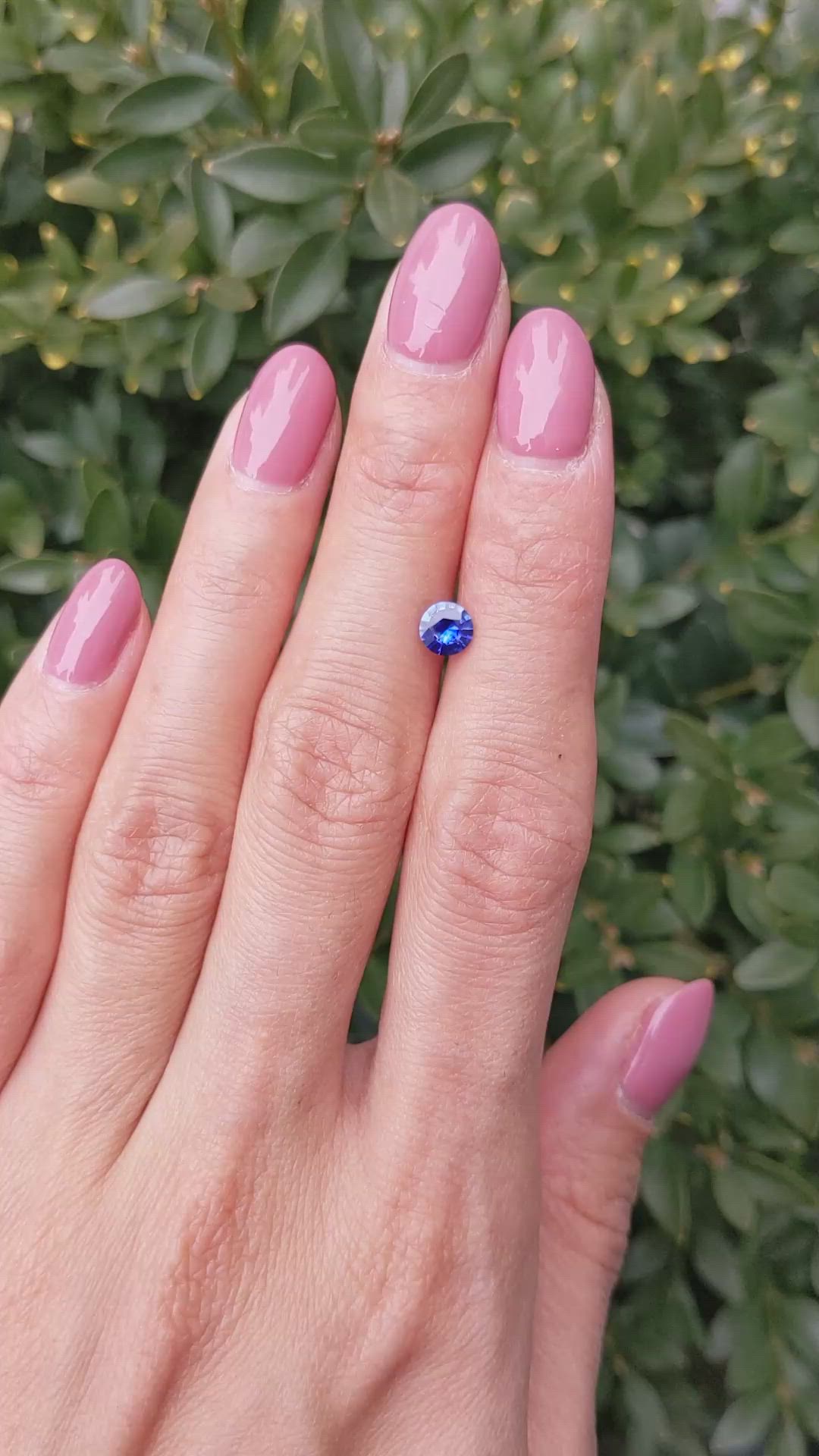 0.62 Ct. Blue Sapphire from Ceylon (Sri Lanka) Size Video