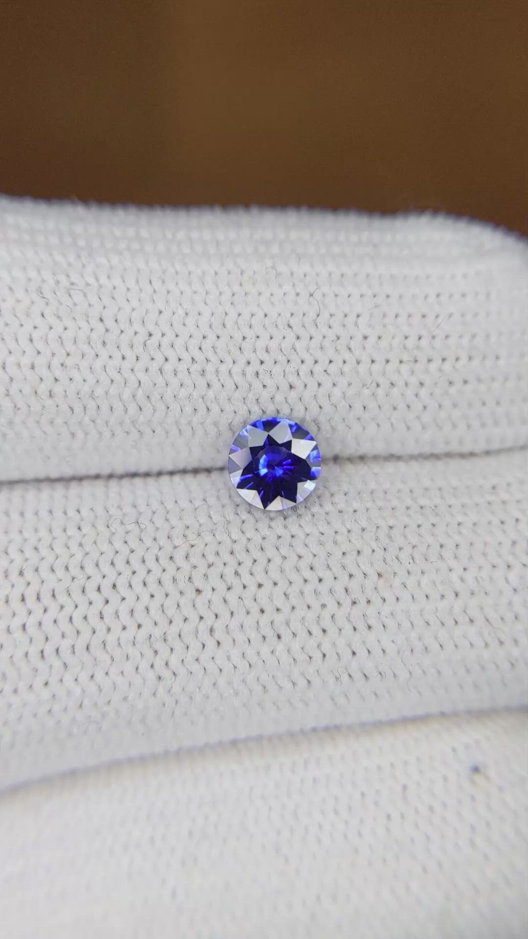 0.62 Ct. Blue Sapphire from Ceylon (Sri Lanka) Size Video