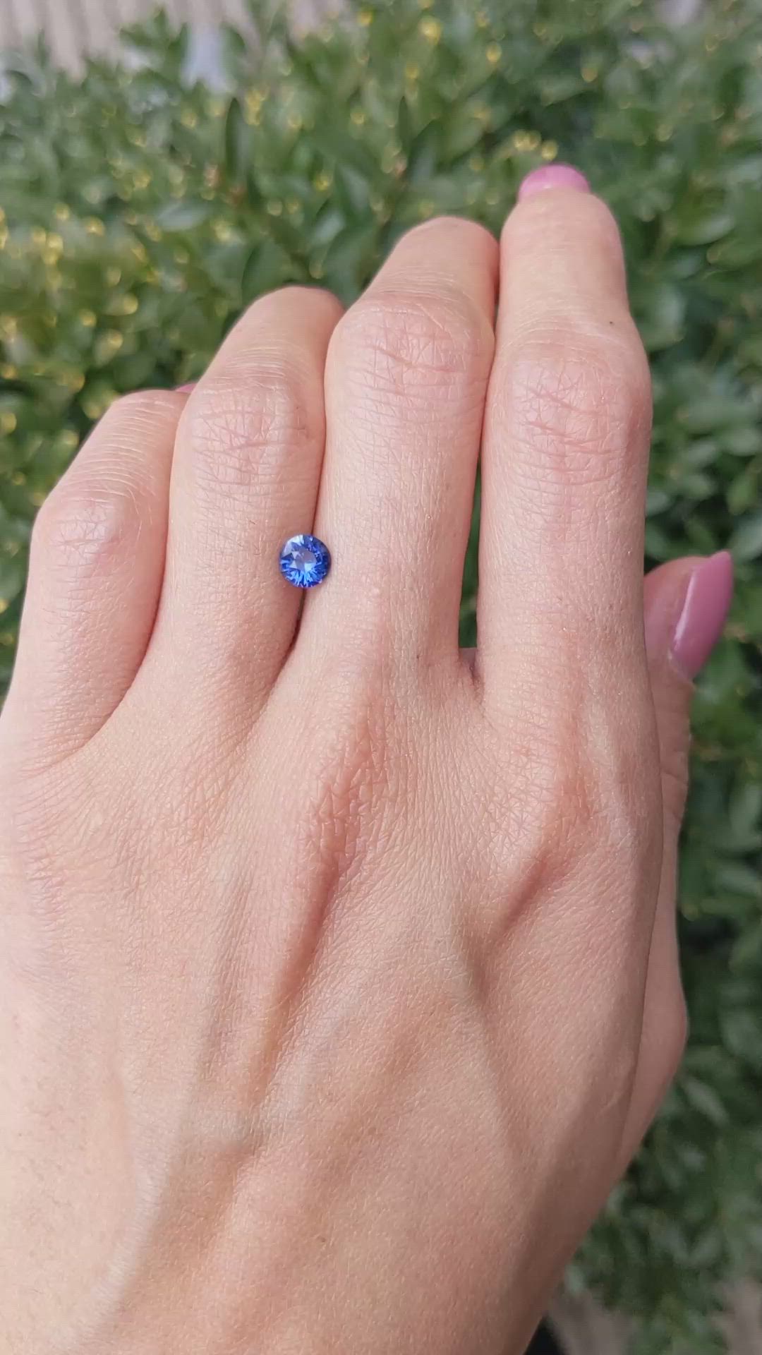 0.77 Ct. Blue Sapphire from Ceylon (Sri Lanka) Size Video