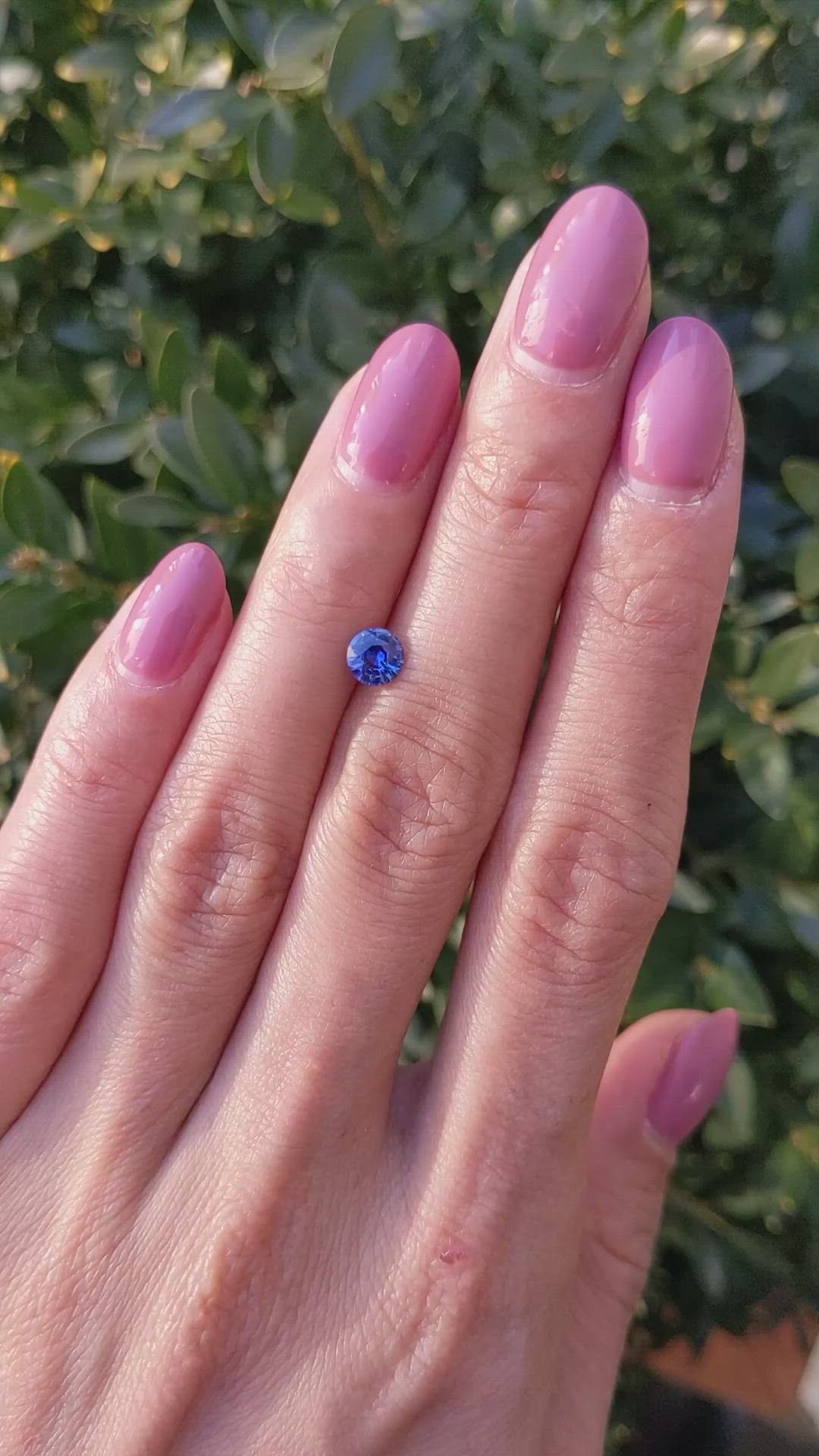 0.83 Ct. Blue Sapphire from Ceylon (Sri Lanka) Size Video