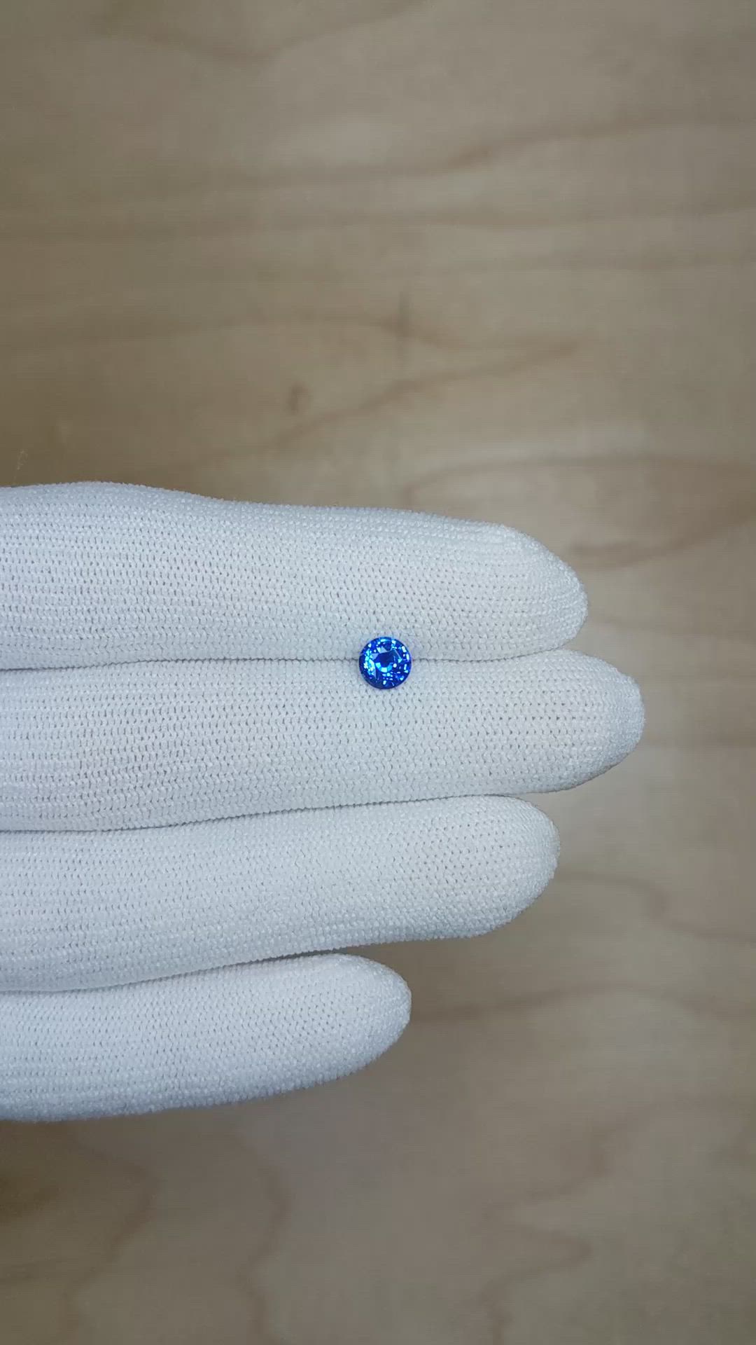 0.83 Ct. Blue Sapphire from Ceylon (Sri Lanka) Size Video