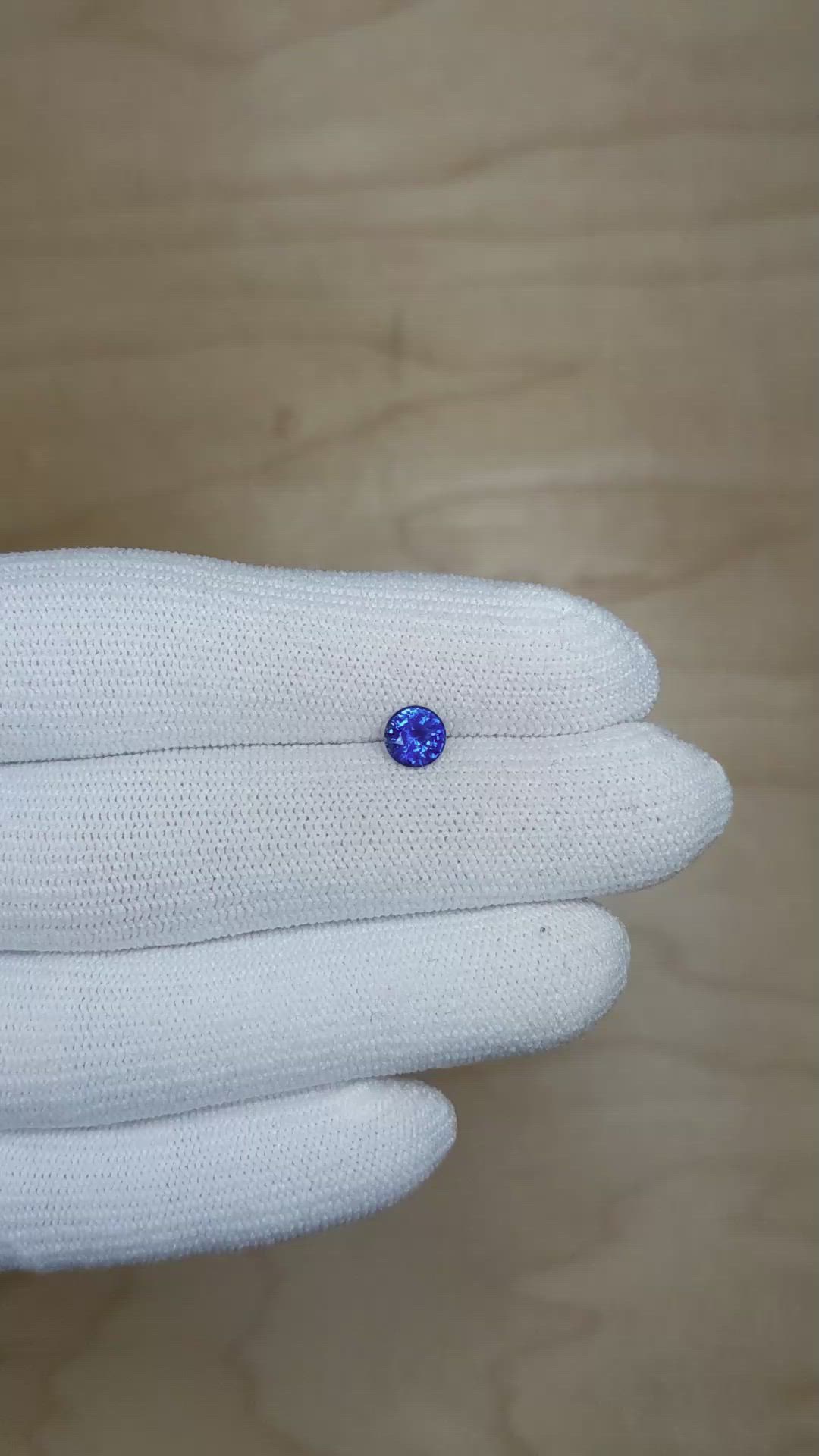 0.83 Ct. Blue Sapphire from Ceylon (Sri Lanka) Size Video