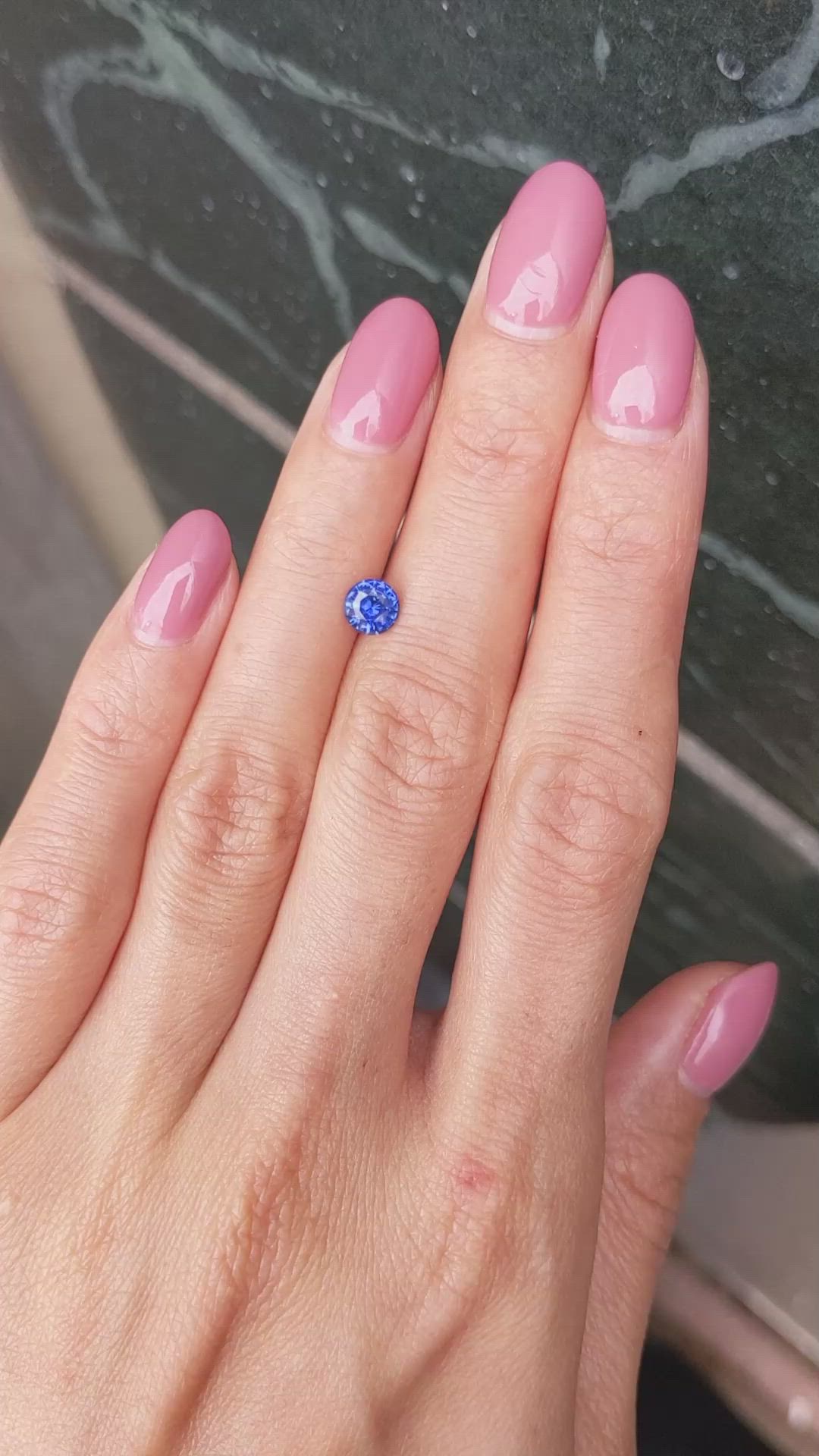 0.83 Ct. Blue Sapphire from Ceylon (Sri Lanka) Size Video