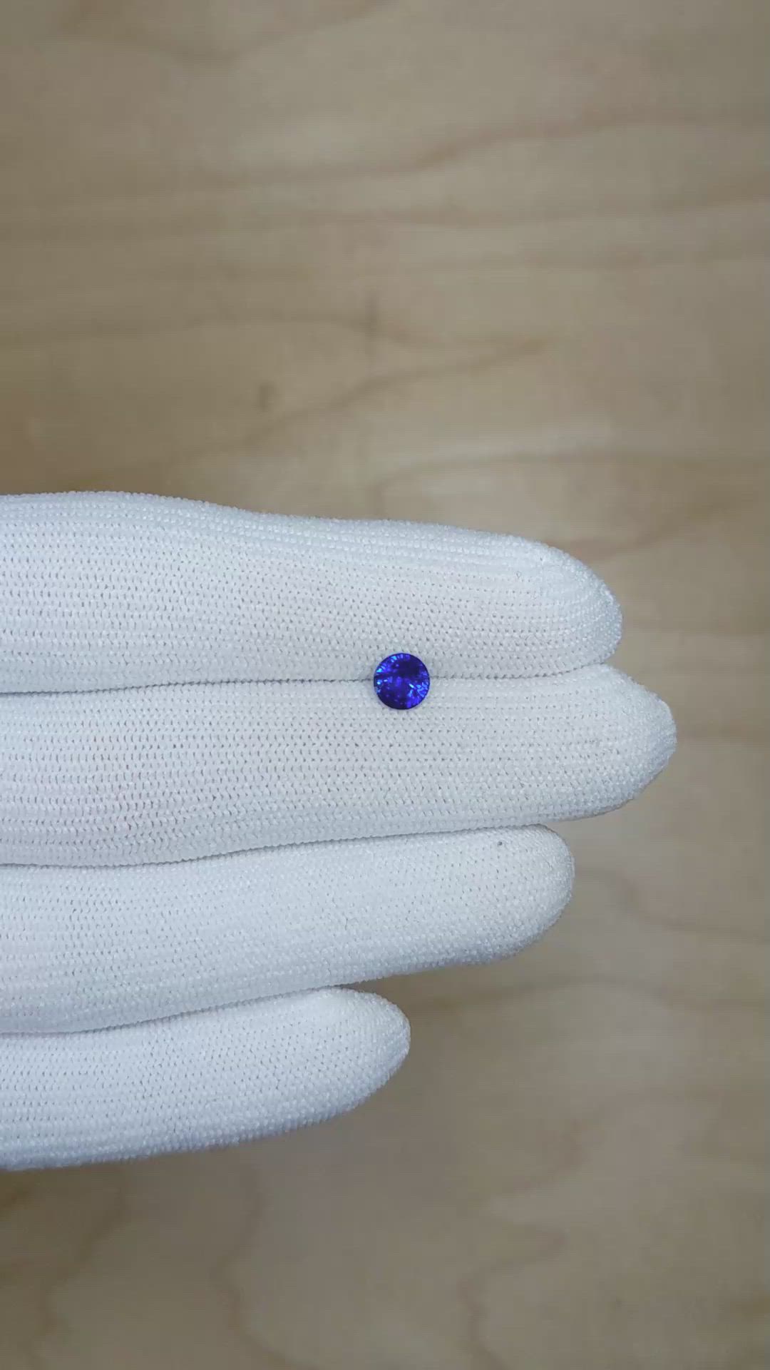 0.78 Ct. Blue Sapphire from Ceylon (Sri Lanka) Size Video