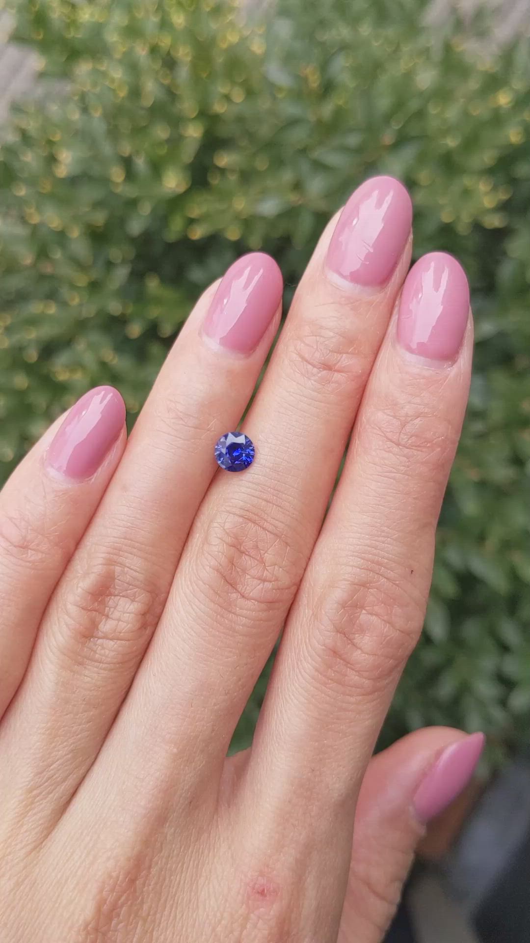 0.78 Ct. Blue Sapphire from Ceylon (Sri Lanka) Size Video