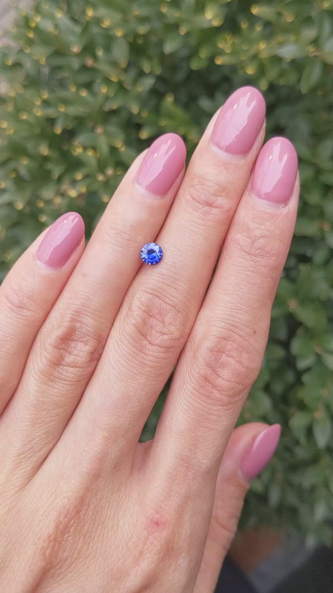 0.65 Ct. Blue Sapphire from Ceylon (Sri Lanka) Size Video