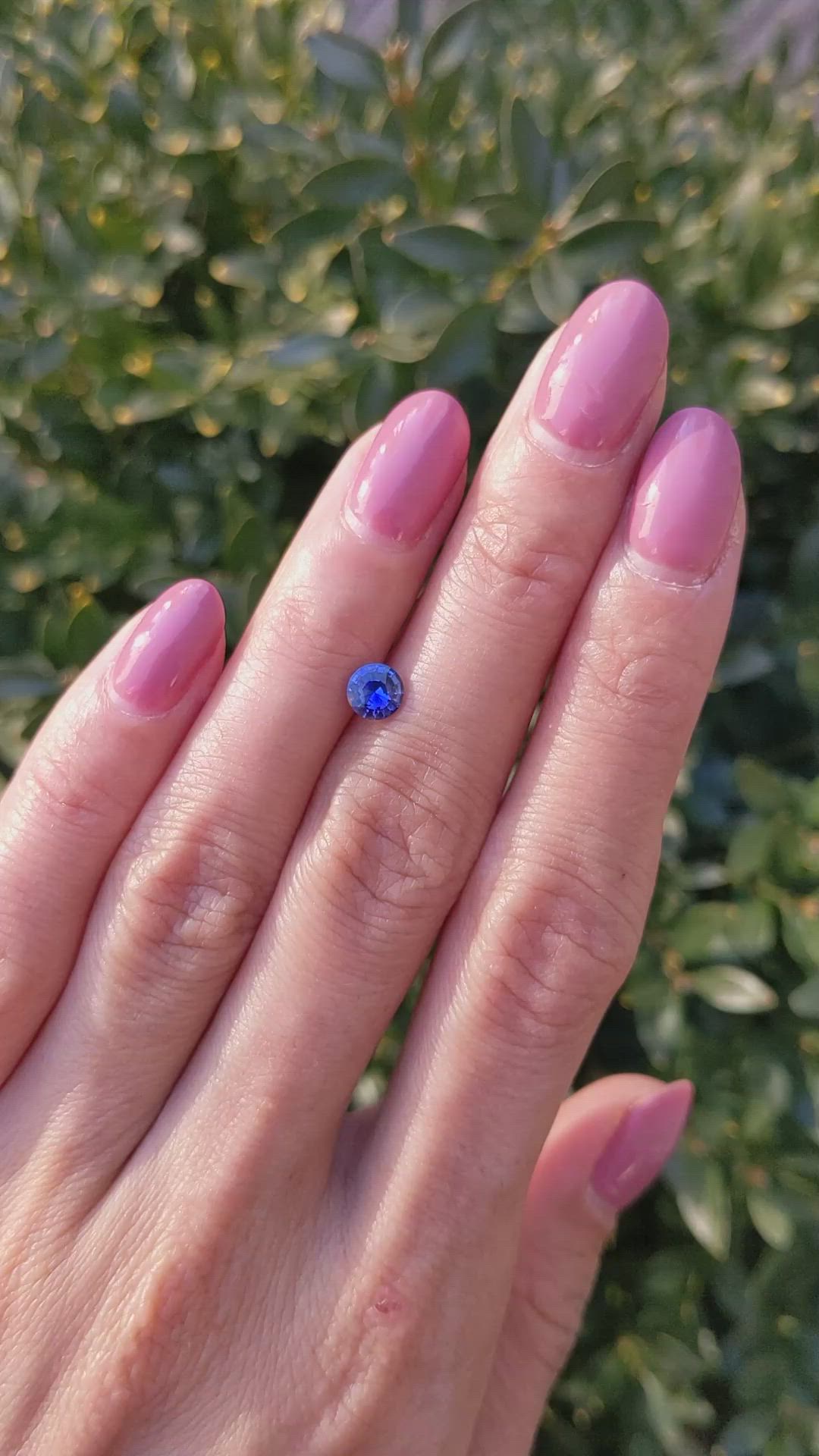 0.71 Ct. Blue Sapphire from Ceylon (Sri Lanka) Size Video