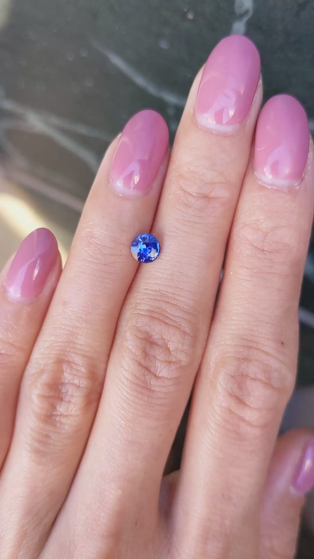 0.71 Ct. Blue Sapphire from Ceylon (Sri Lanka) Size Video