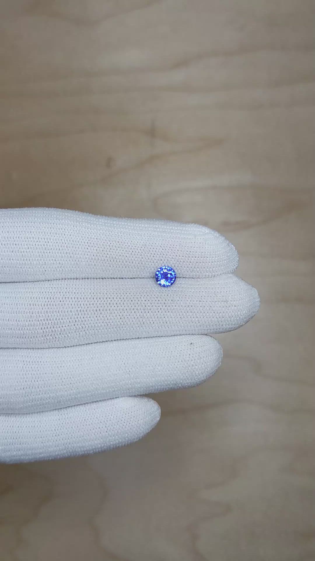 0.78 Ct. Blue Sapphire from Ceylon (Sri Lanka) Size Video