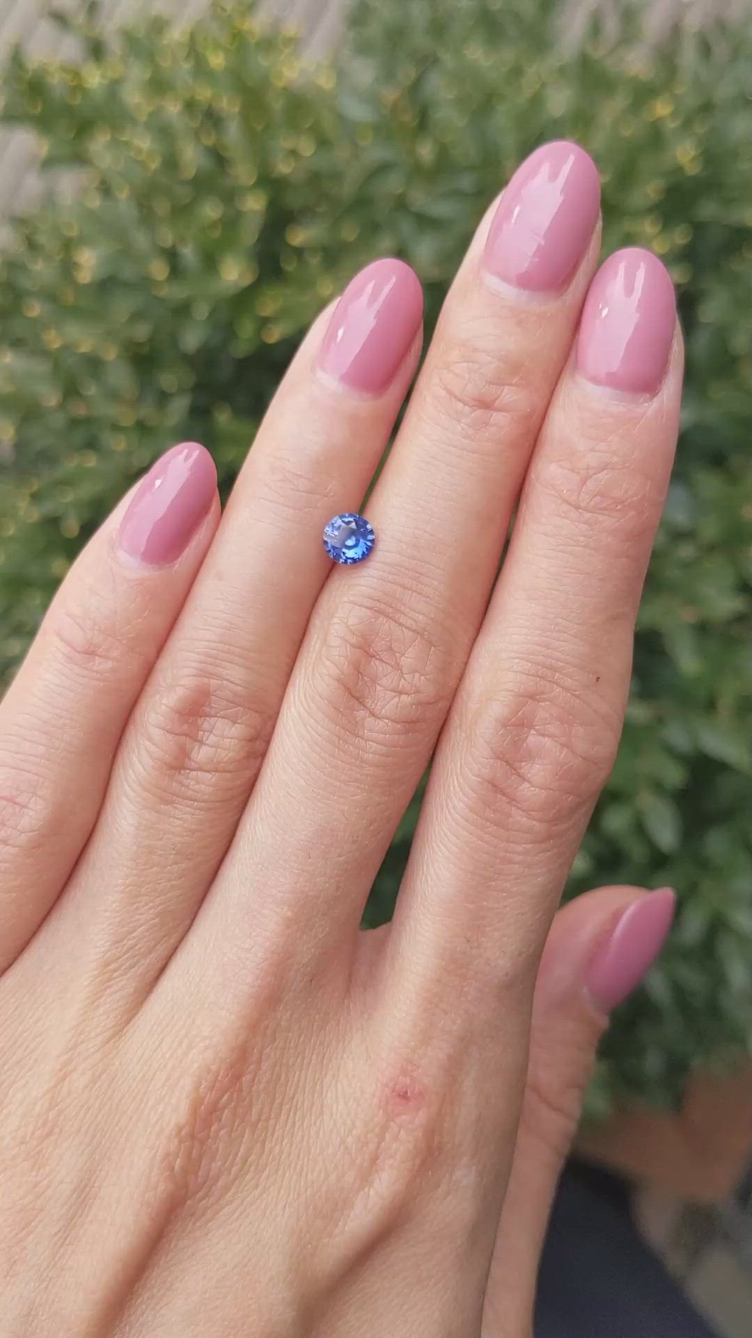 0.78 Ct. Blue Sapphire from Ceylon (Sri Lanka) Size Video