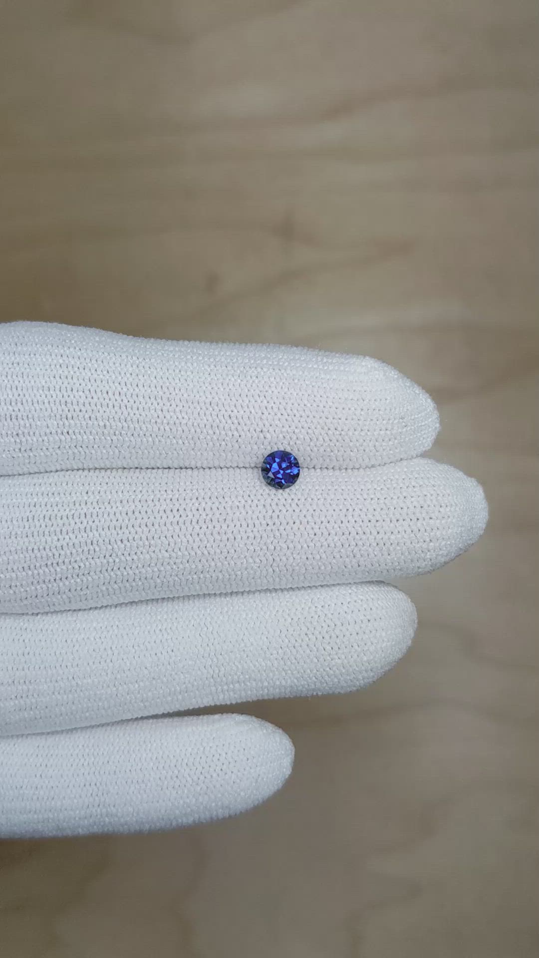 0.46 Ct. Blue Sapphire from Ceylon (Sri Lanka) Size Video