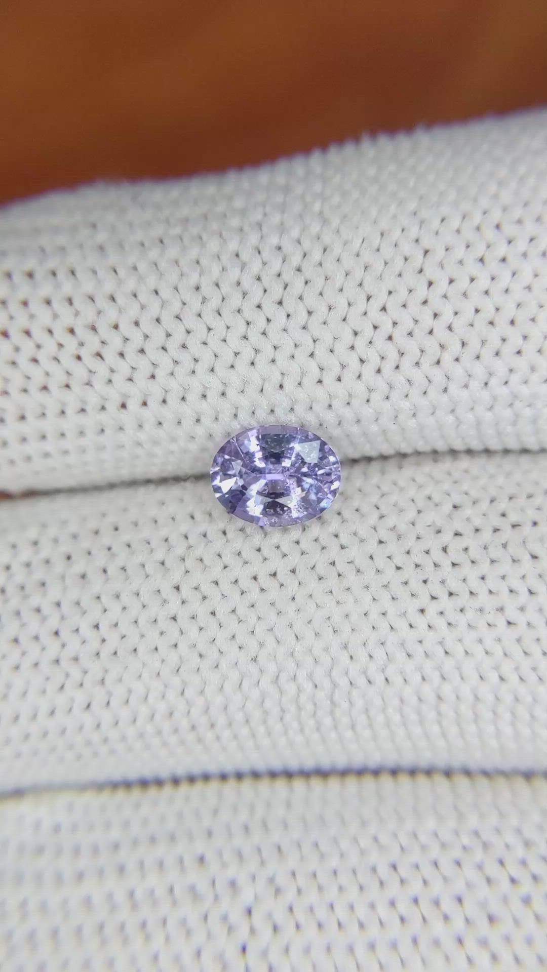 1.06 Ct. Violet Sapphire from Ceylon (Sri Lanka) Size Video