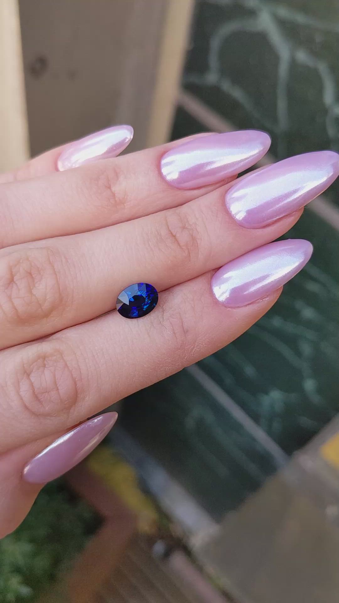 2.09 Ct. Blue Sapphire from Ceylon (Sri Lanka) Size Video