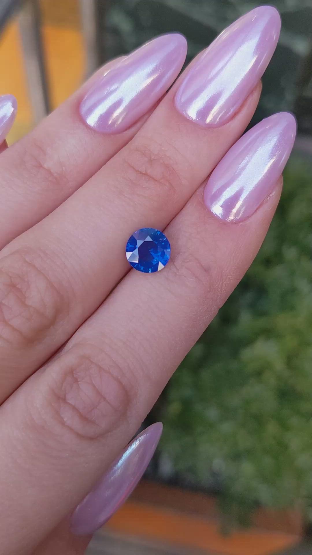 2.10 Ct. Blue Sapphire from Ceylon (Sri Lanka) Size Video