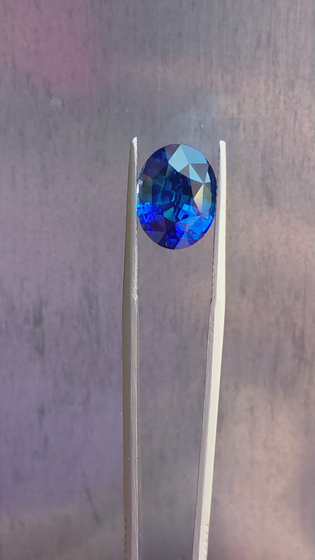 6.99 Ct. Blue Sapphire from Ceylon (Sri Lanka) Size Video