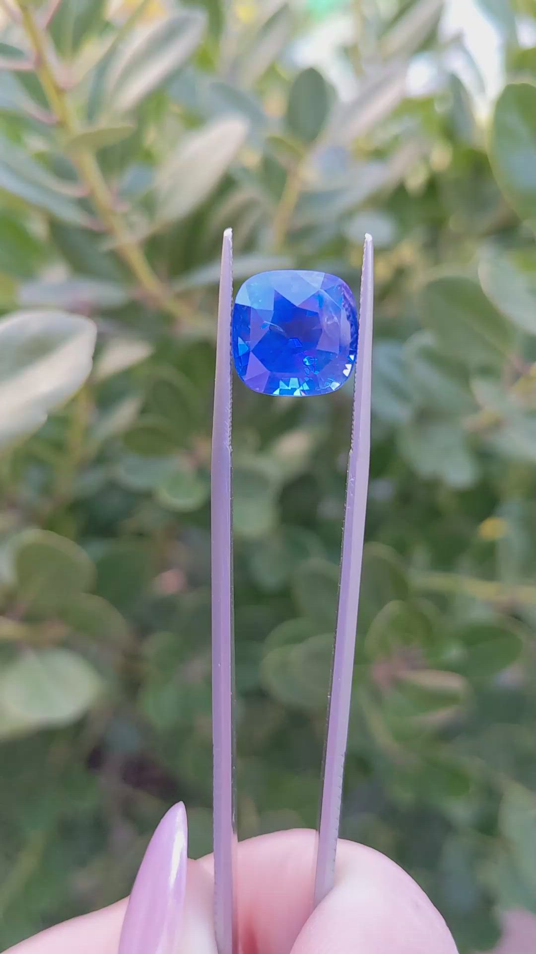 9.29 Ct. Blue Sapphire from Ceylon (Sri Lanka) Size Video