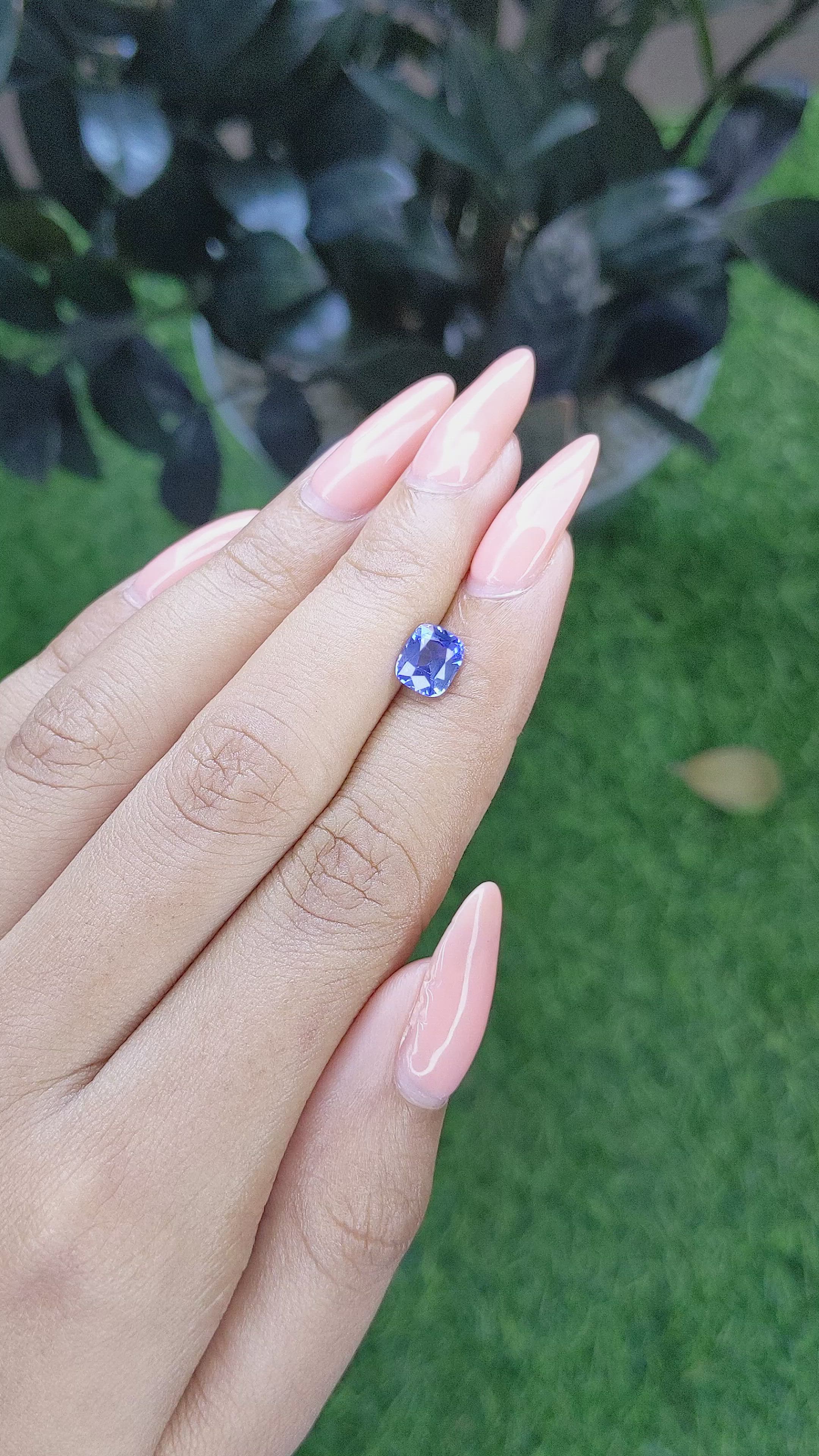 1.55 Ct. Blue Sapphire from Ceylon (Sri Lanka) Size Video