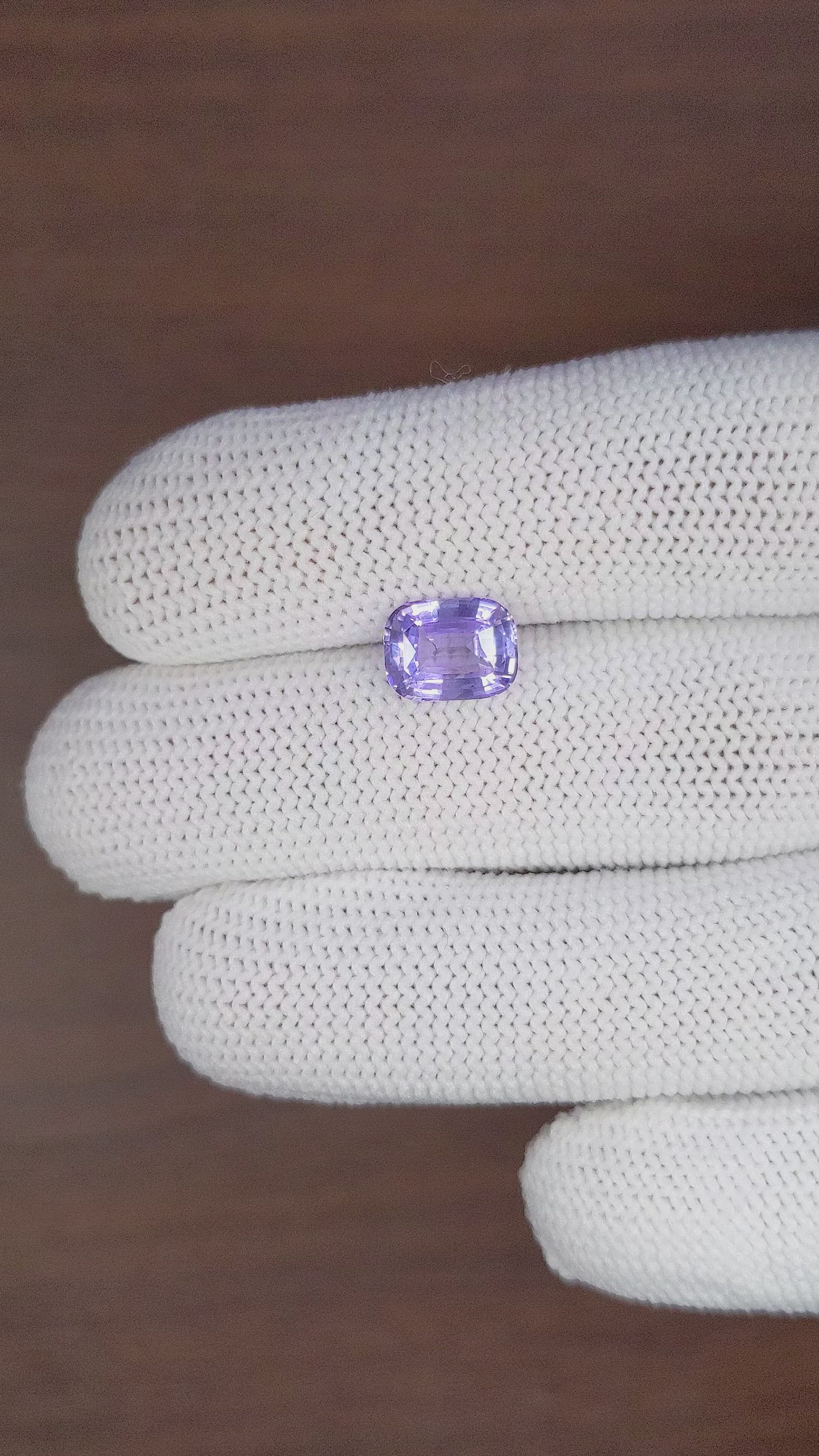 2.70 Ct. Bluish Purple Sapphire from Ceylon (Sri Lanka) Size Video